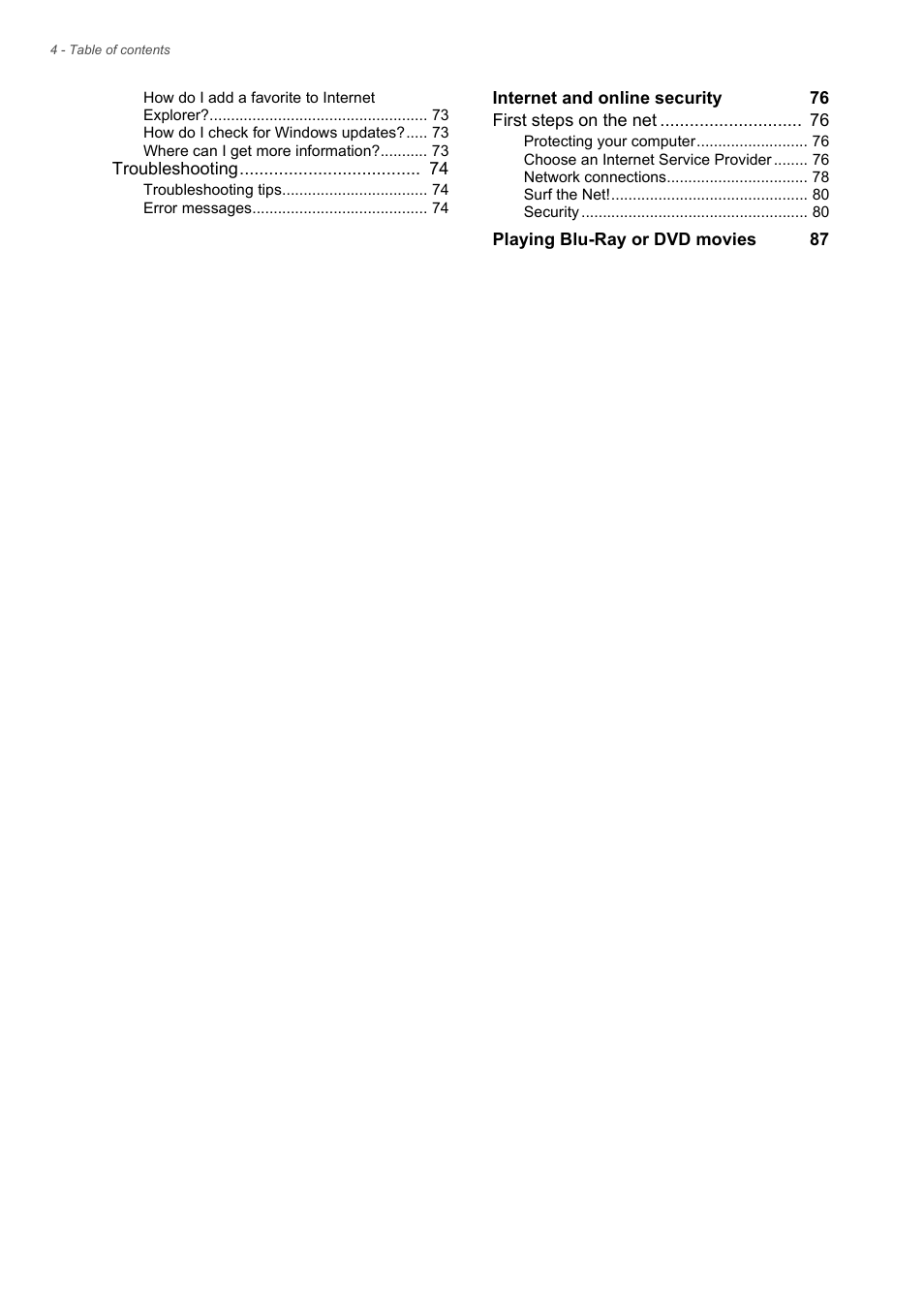 Acer Aspire V3-772G User Manual | Page 4 / 87