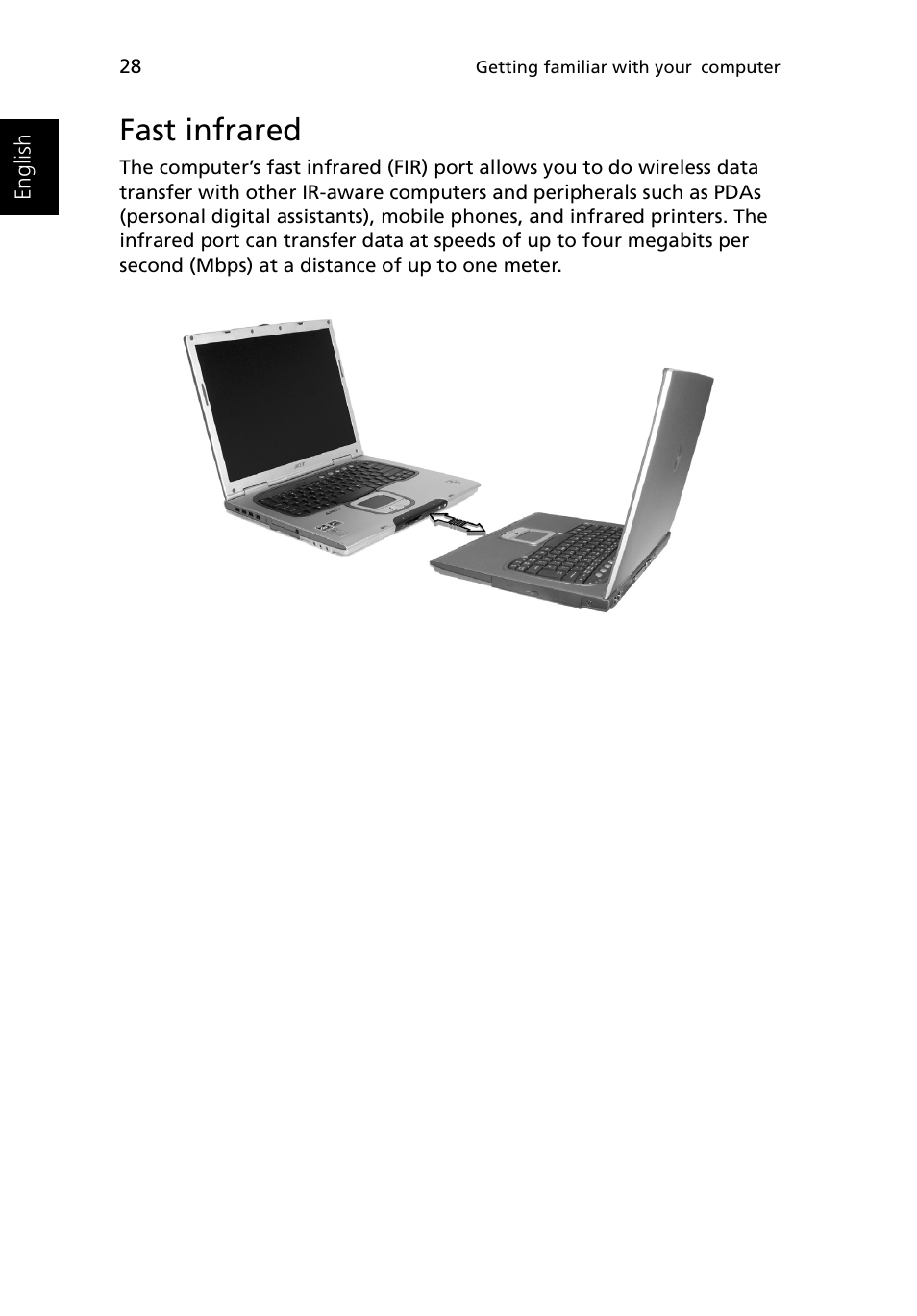 Fast infrared | Acer Ferrari 3200 User Manual | Page 38 / 105