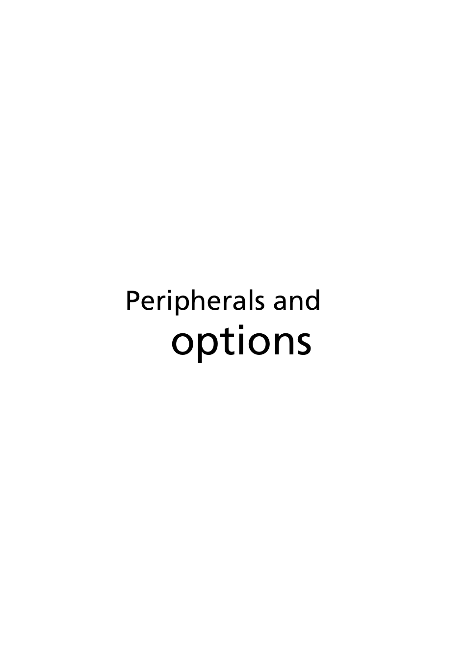 Peripherals and options, Options | Acer Ferrari 3200 User Manual | Page 49 / 105