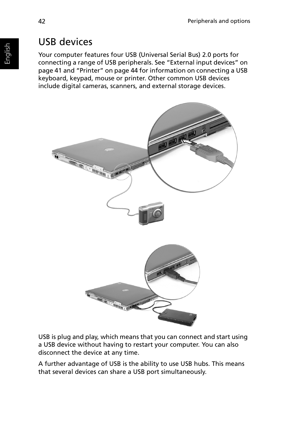 Usb devices | Acer Ferrari 3200 User Manual | Page 52 / 105