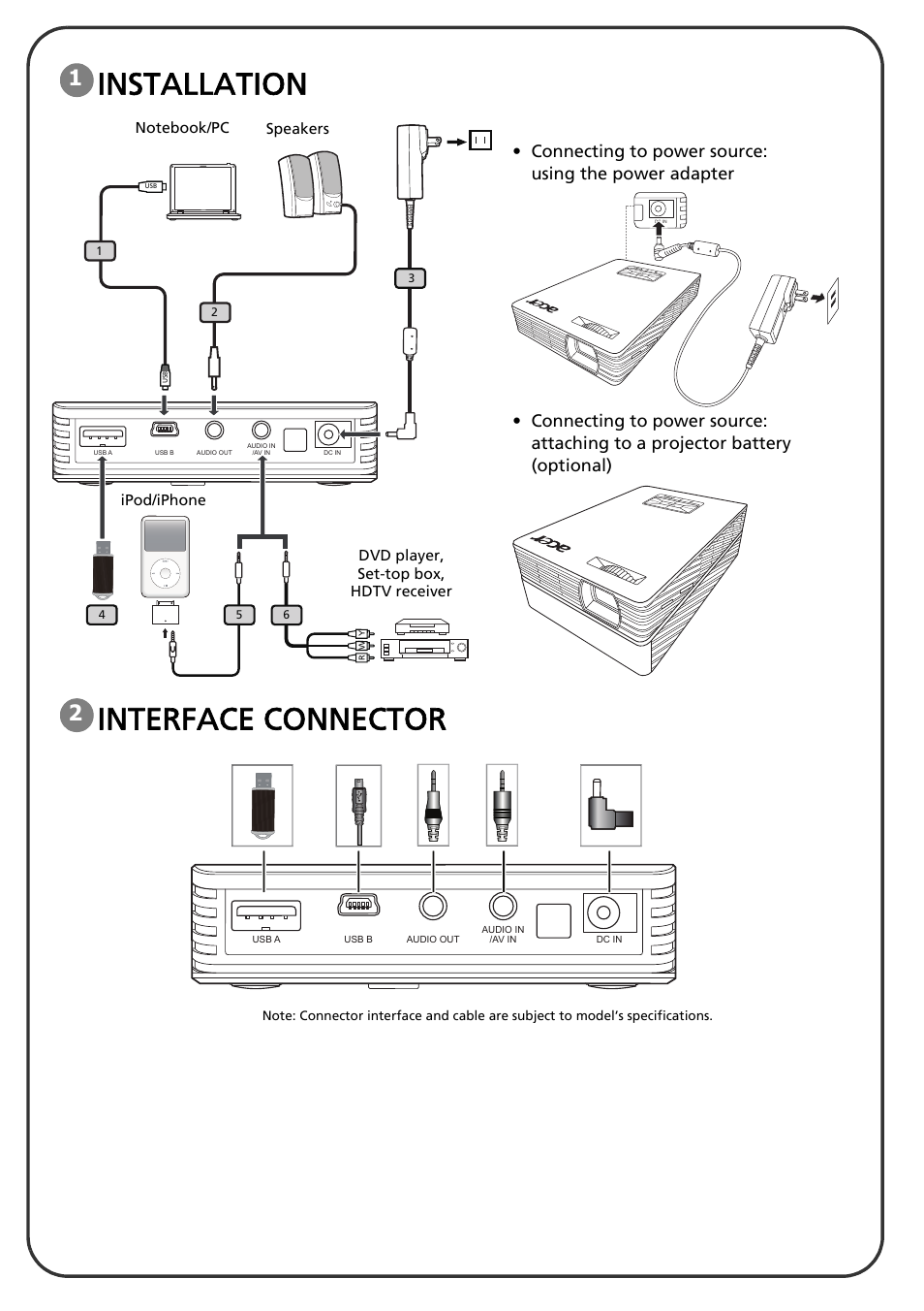 Acer C112 User Manual | 2 pages