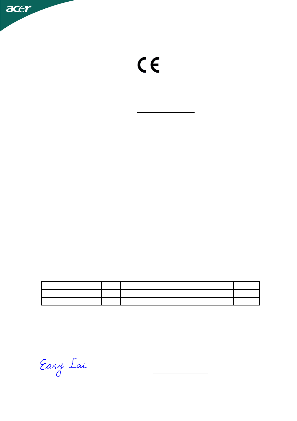Declaration of conformity | Acer HS244HQ User Manual | Page 24 / 25