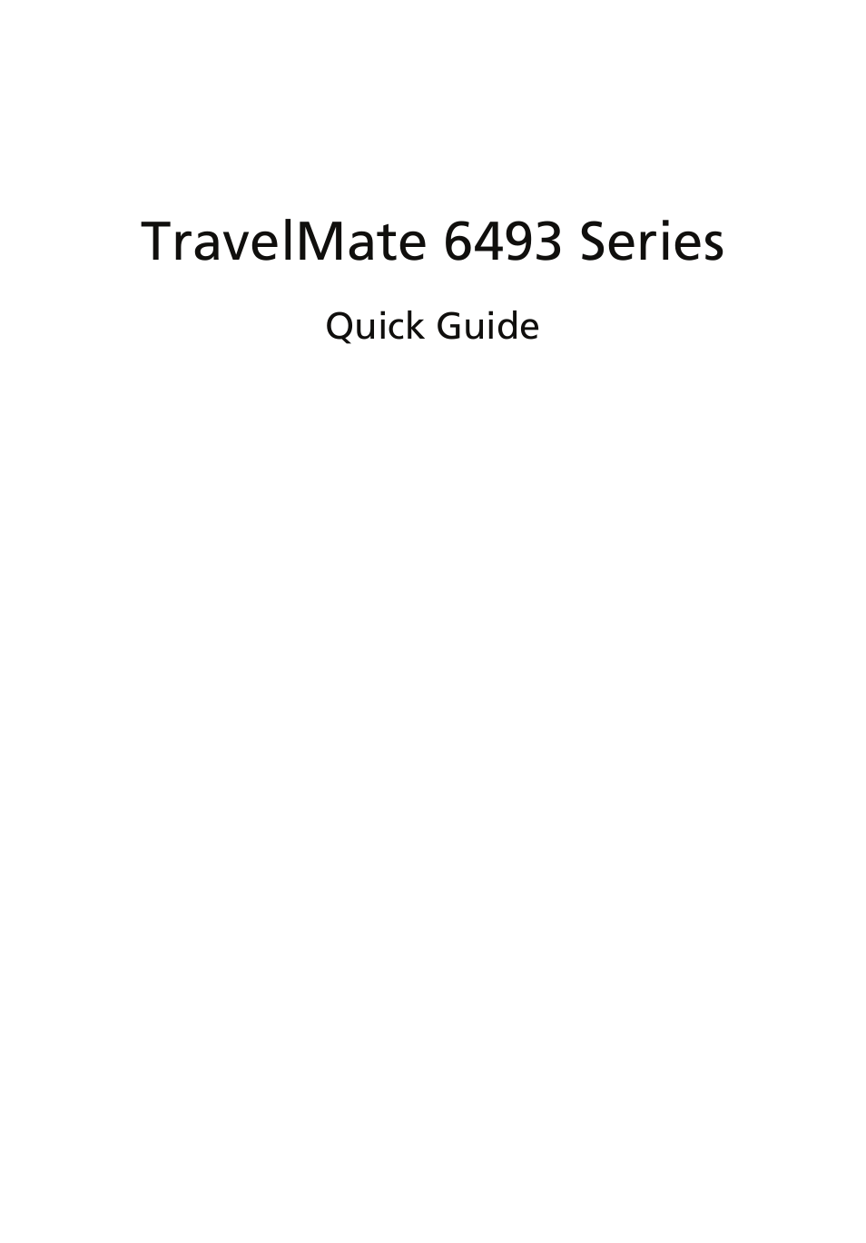 Acer TravelMate 6493 User Manual | 15 pages