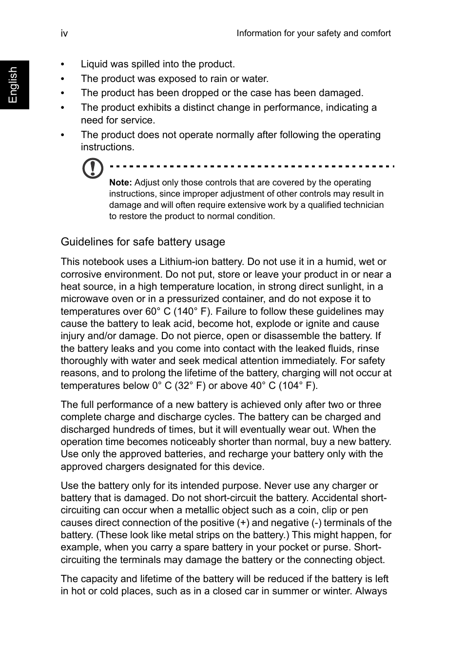 Acer C710 User Manual | Page 6 / 37