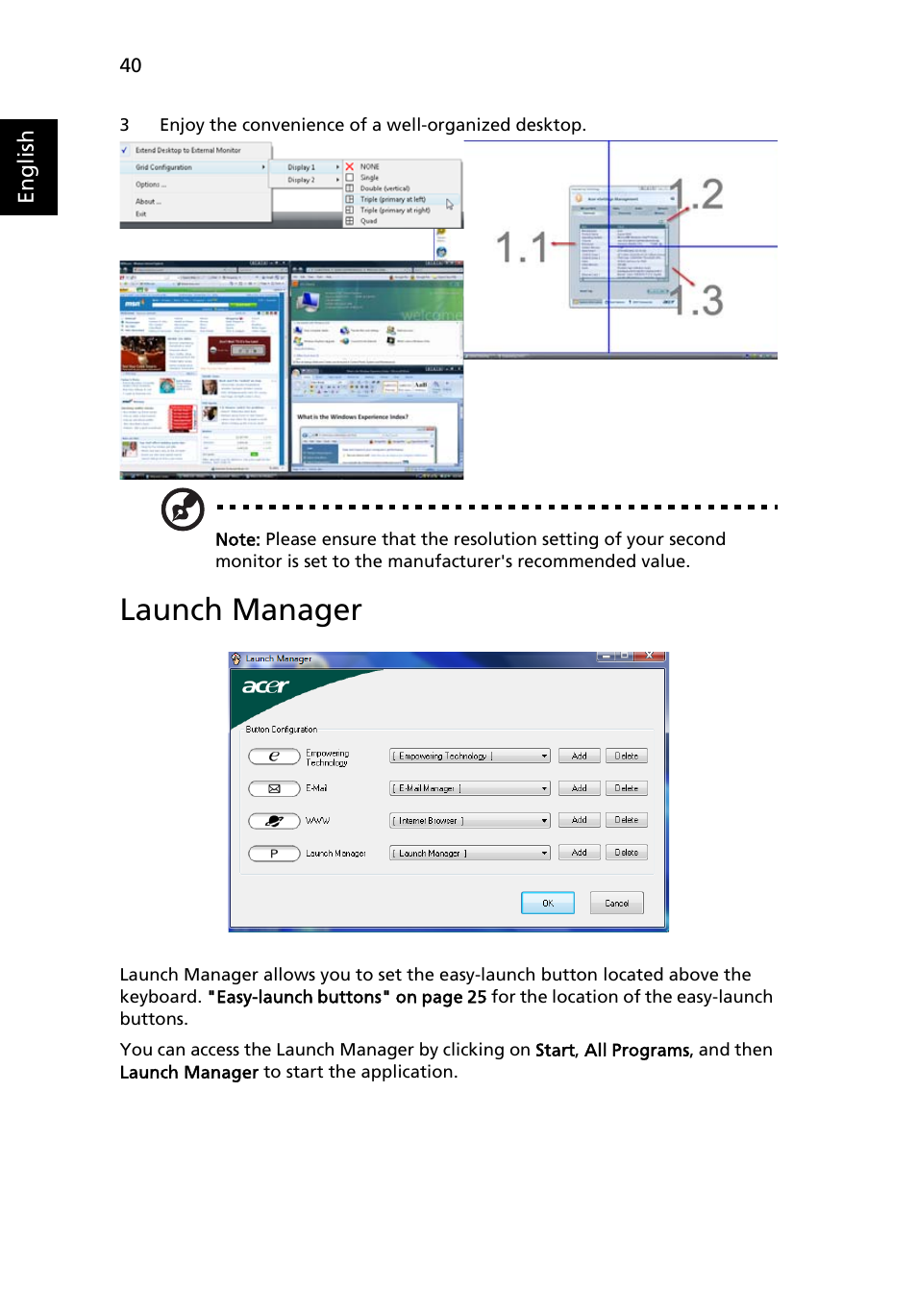 Launch manager | Acer Aspire 6920G User Manual | Page 60 / 109