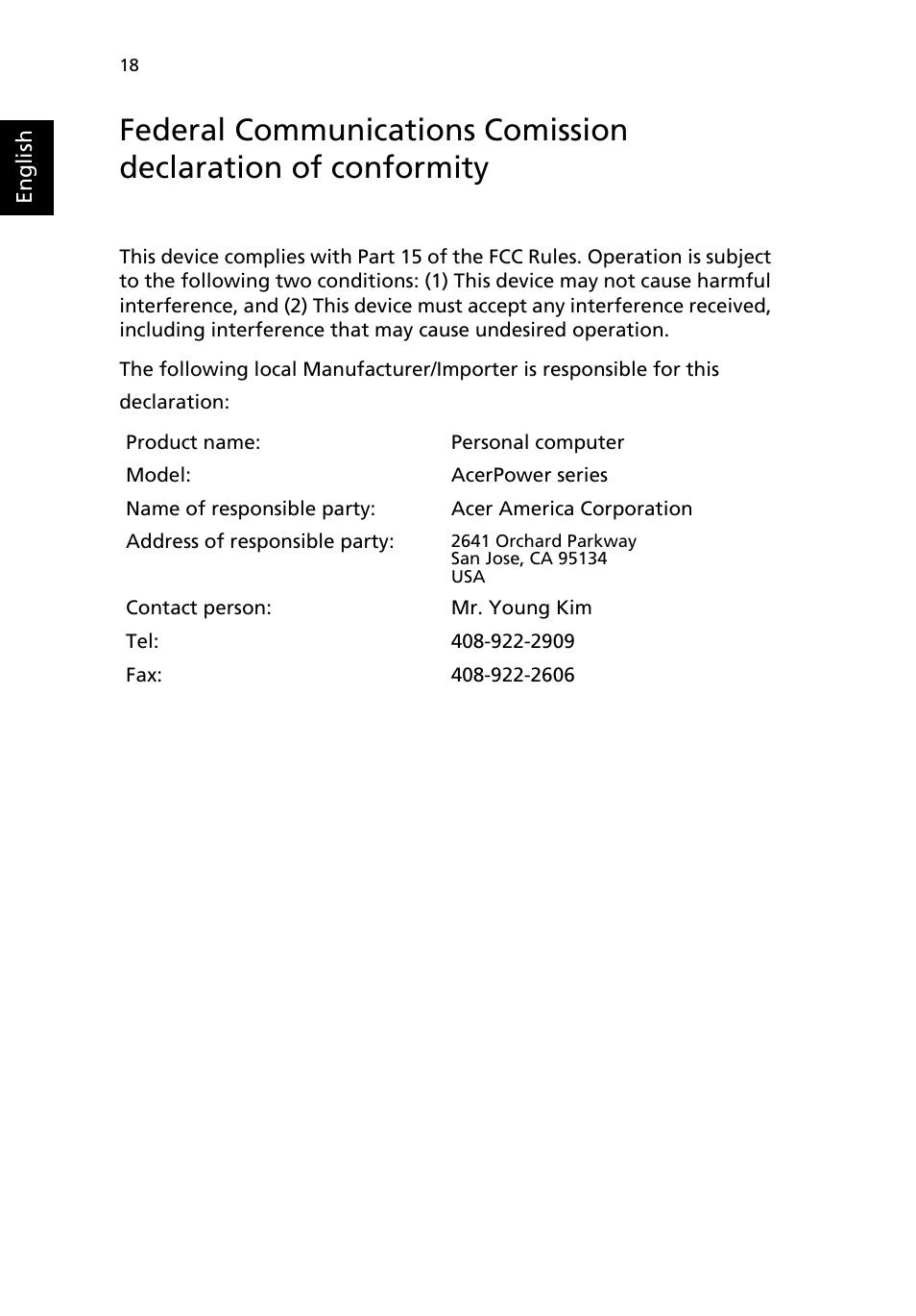 Acer AcerPower F6 User Manual | Page 22 / 23