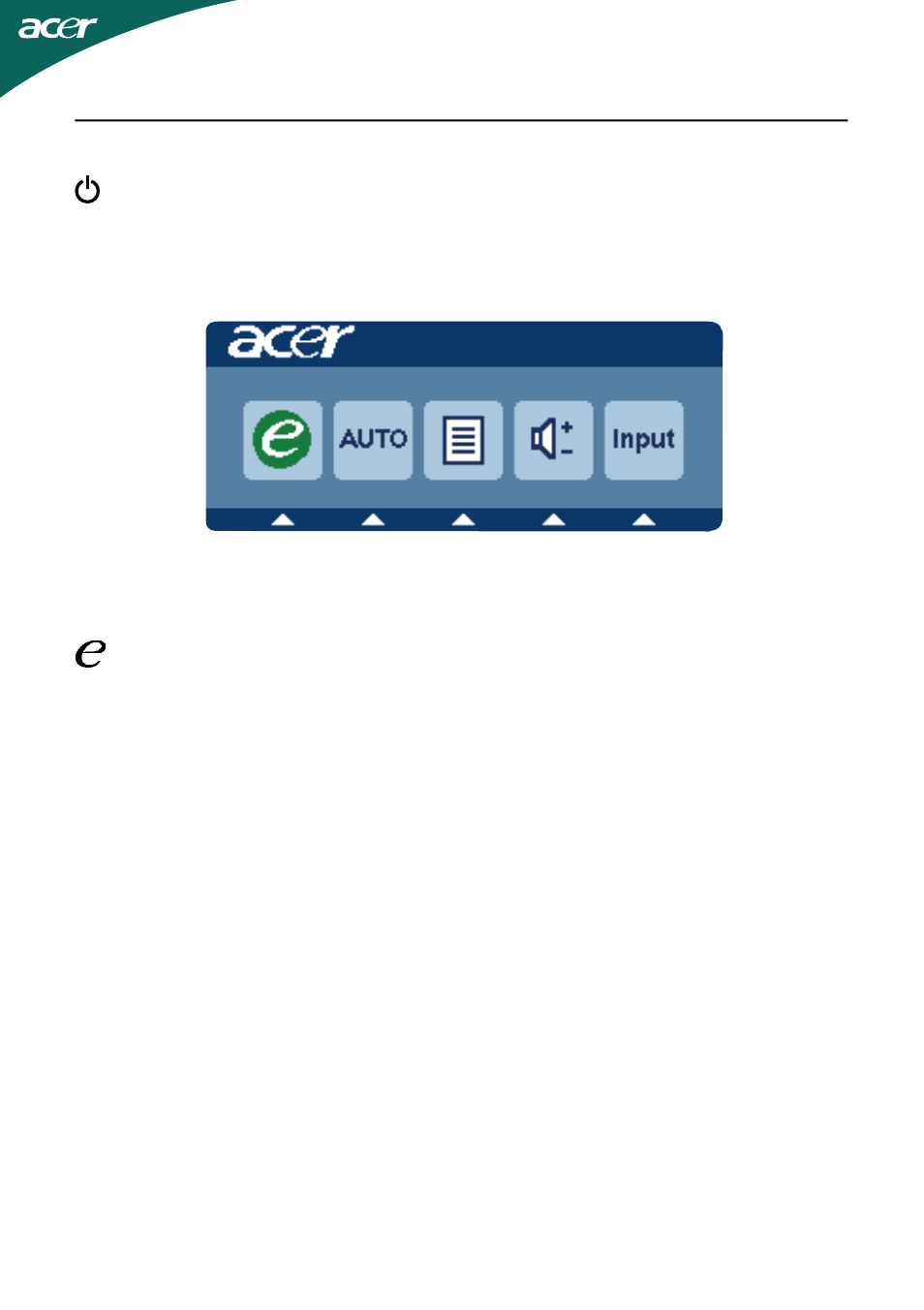 User controls, Using the shortcut menu | Acer T231H User Manual | Page 14 / 24