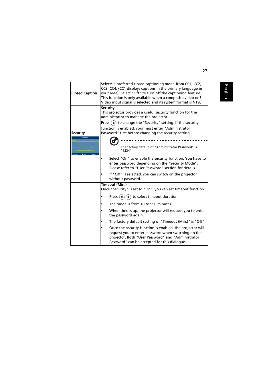 Acer X1311WH User Manual | Page 37 / 63
