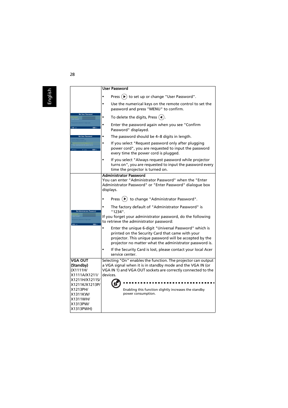 Acer X1311WH User Manual | Page 38 / 63