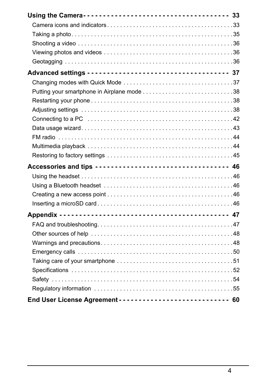 Acer E380 User Manual | Page 4 / 61