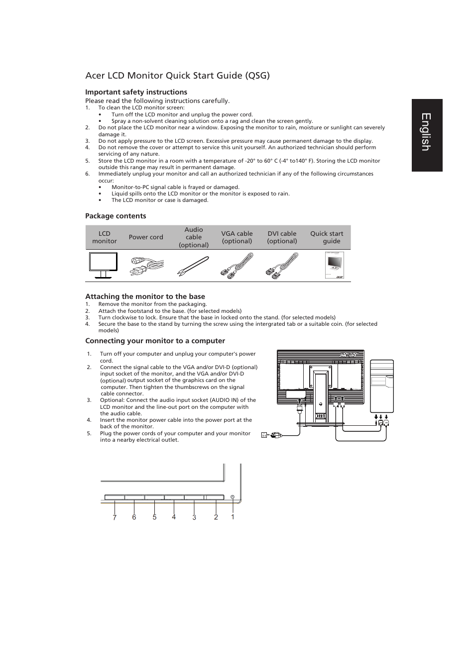 Acer B206HQL User Manual | 3 pages
