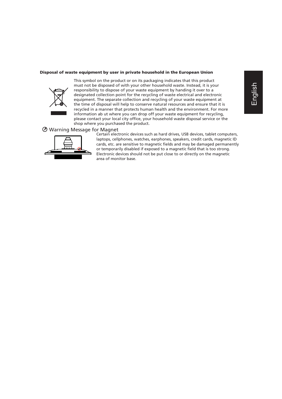English | Acer B206HQL User Manual | Page 3 / 3