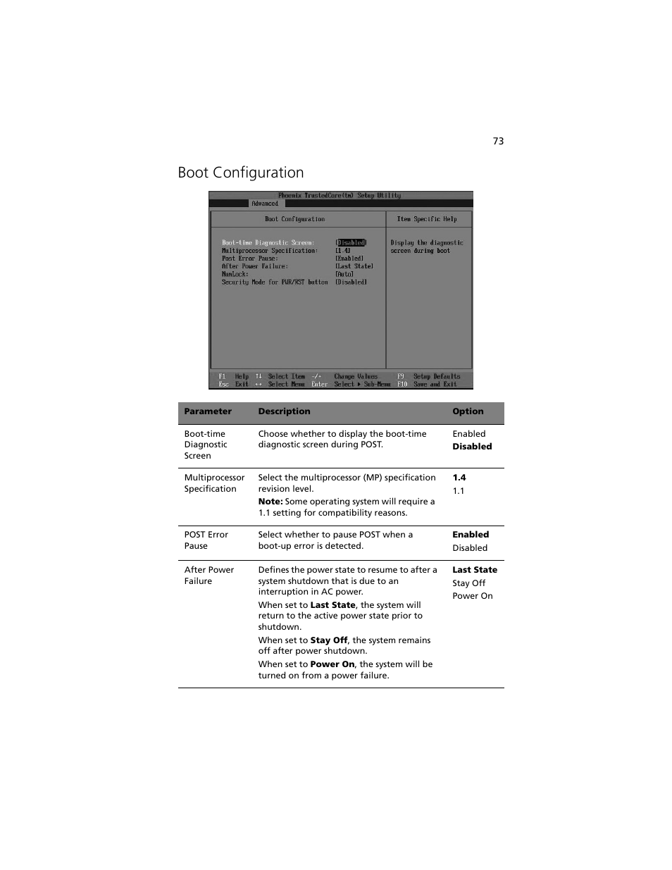 Boot configuration | Acer Altos R5250 User Manual | Page 91 / 142