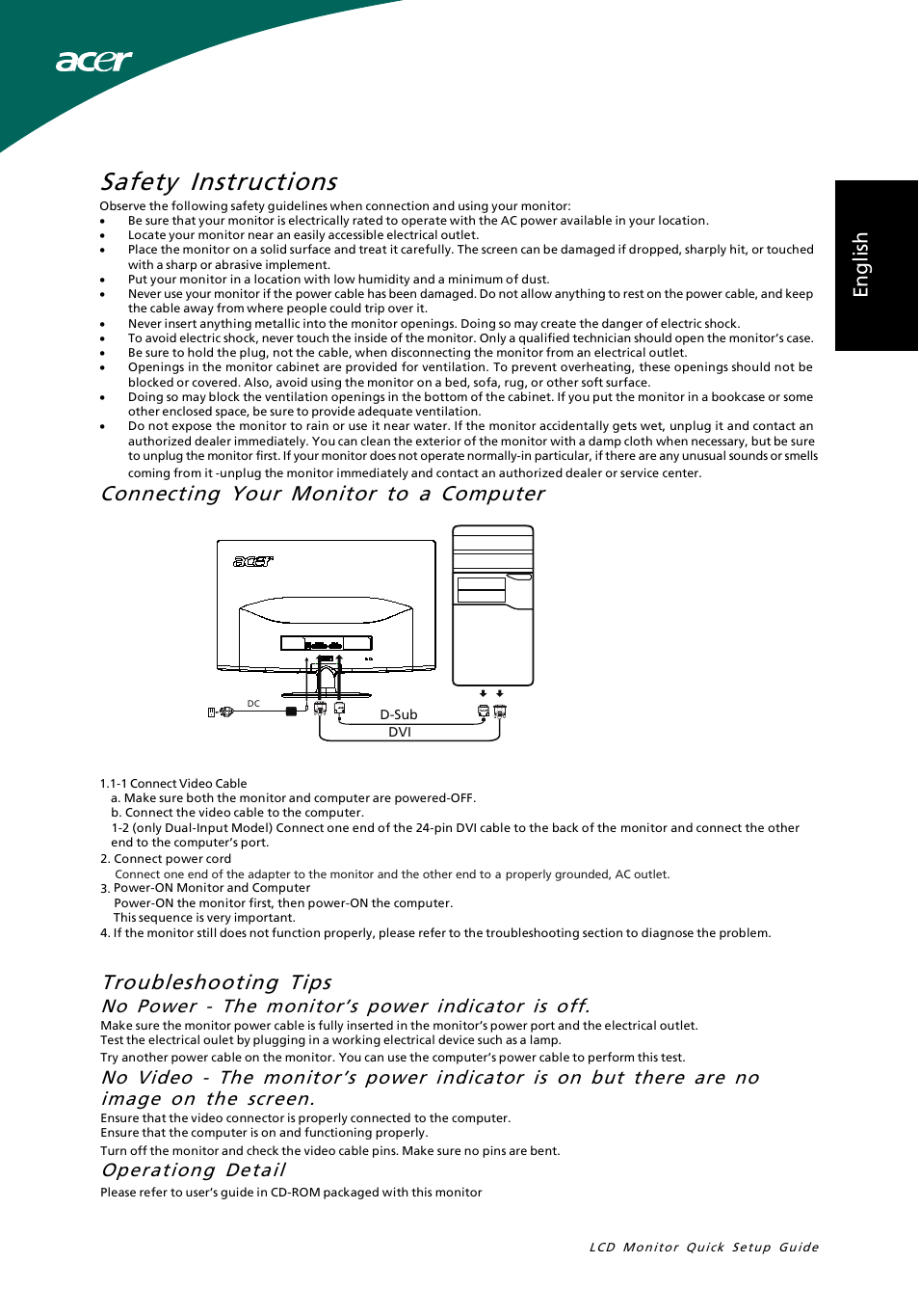 Acer S202HL User Manual | 3 pages
