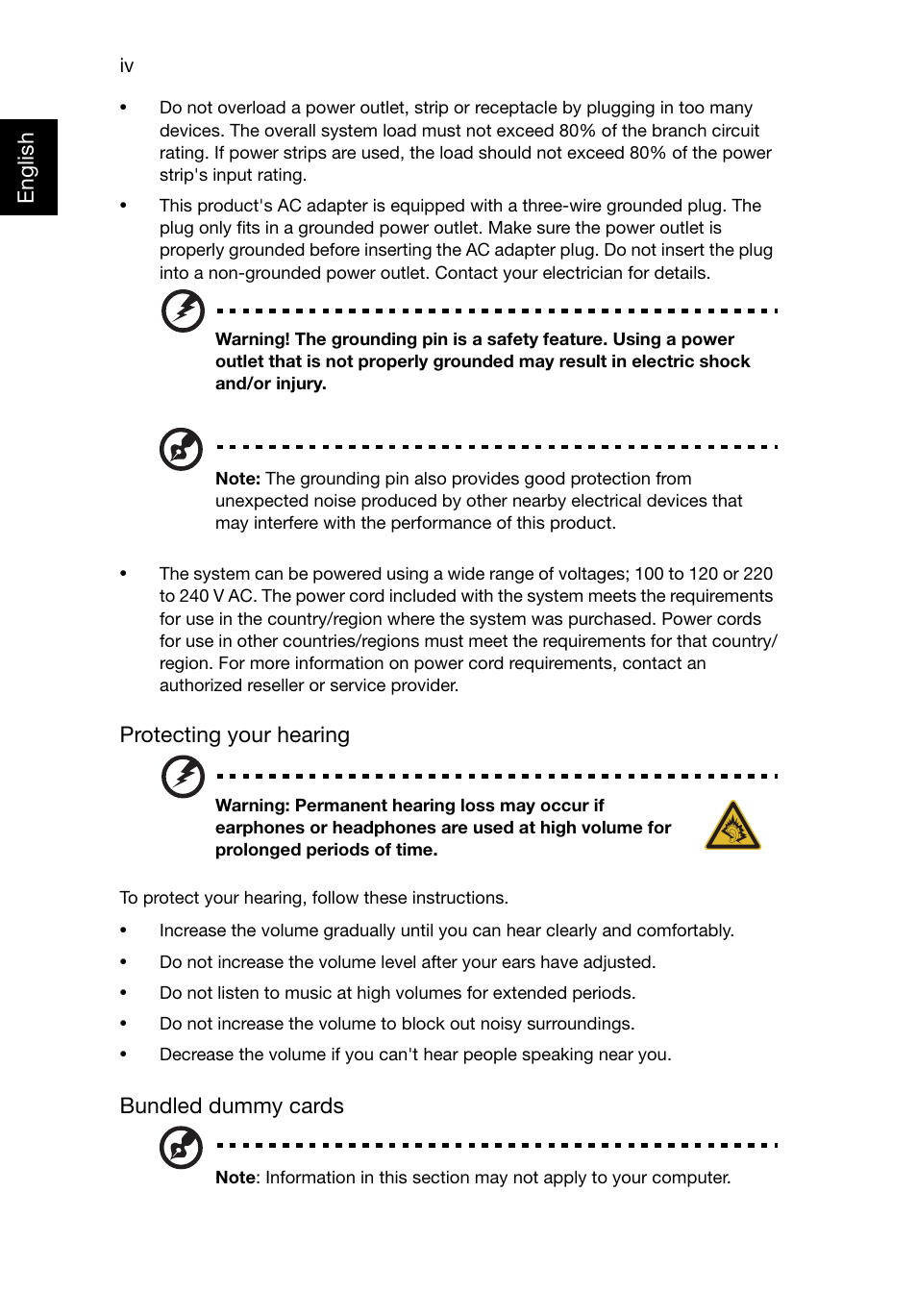 Acer Aspire E1-521 User Manual | Page 4 / 80