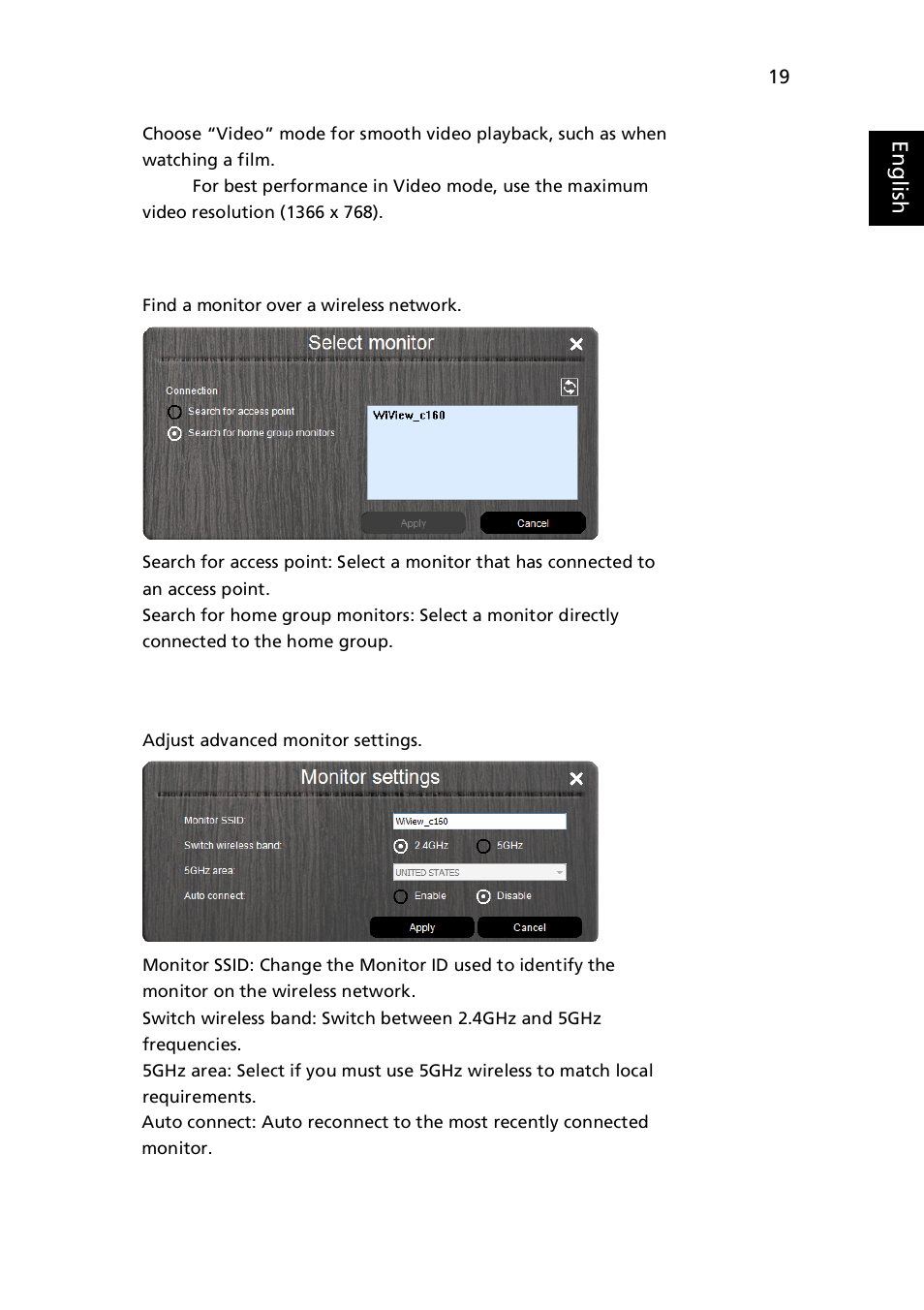 Acer DW271HL User Manual | Page 19 / 31