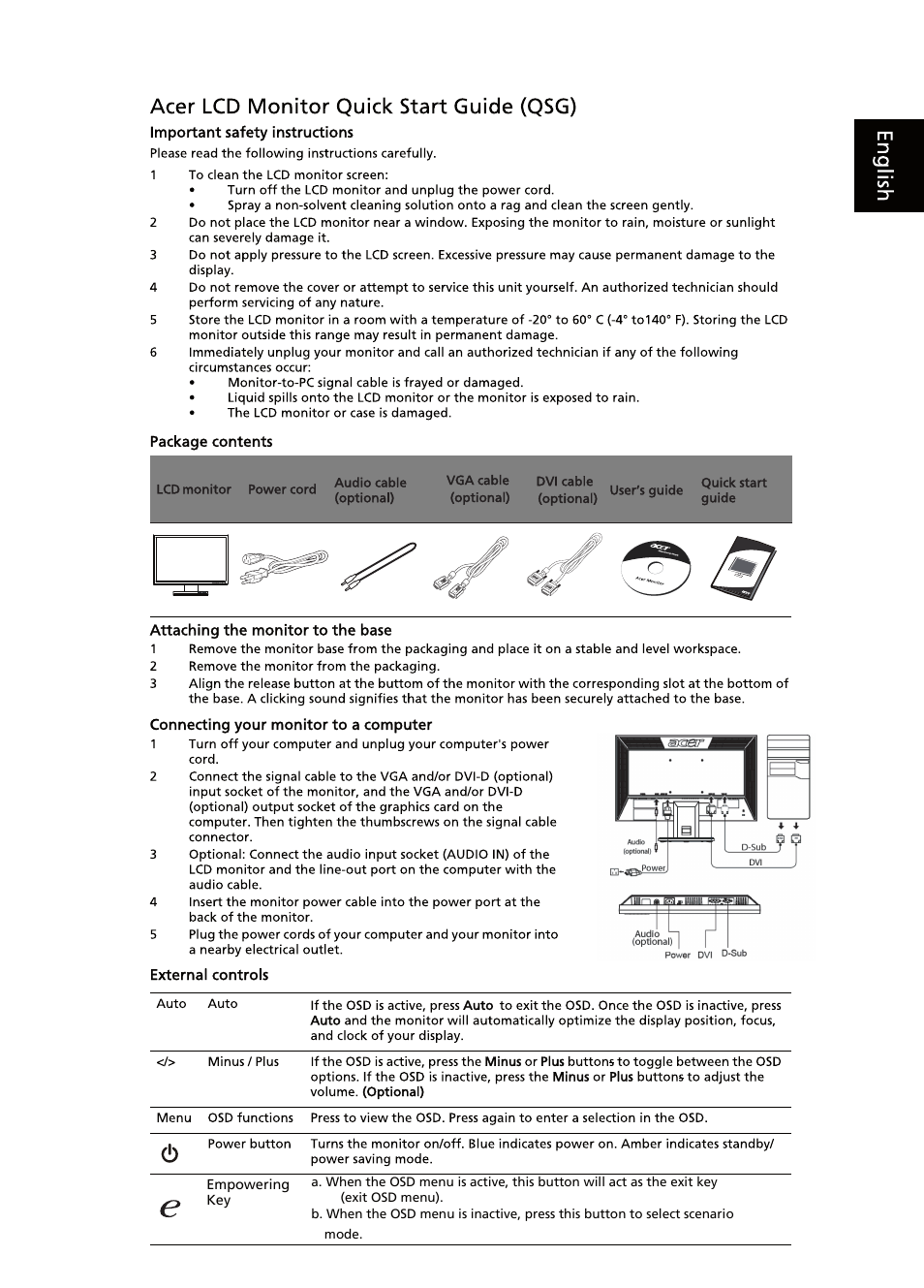 Acer V183HV User Manual | 2 pages