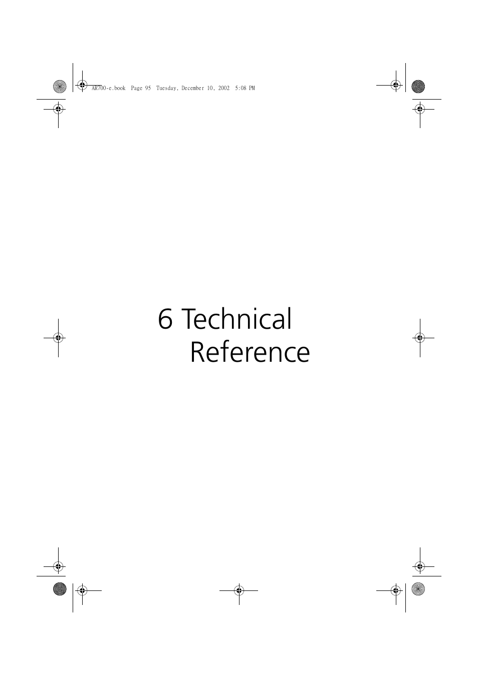 6 technical reference, 6 technical, Reference | Acer Altos R701 User Manual | Page 105 / 135