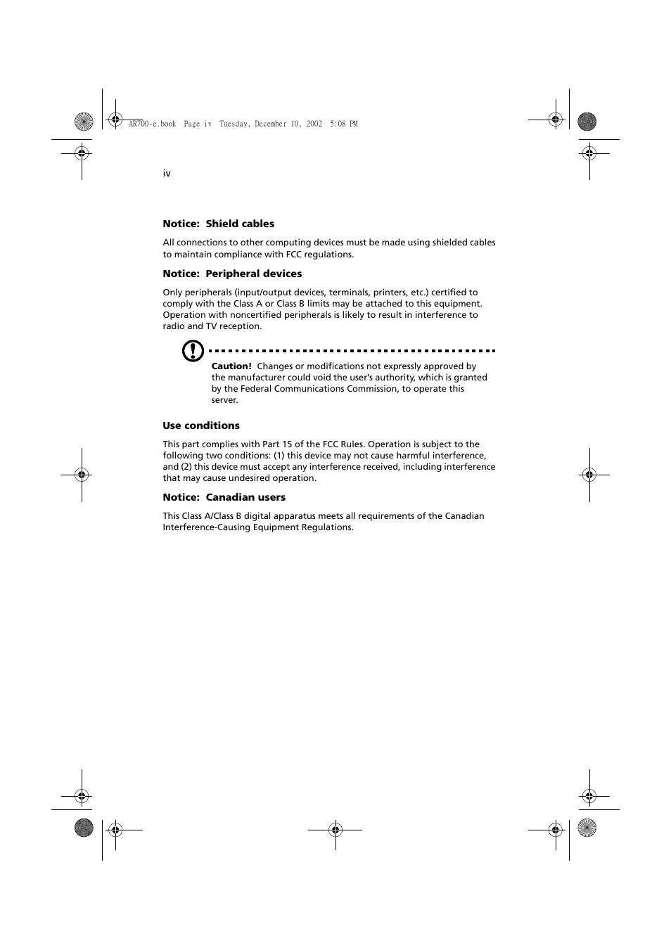 Acer Altos R701 User Manual | Page 4 / 135