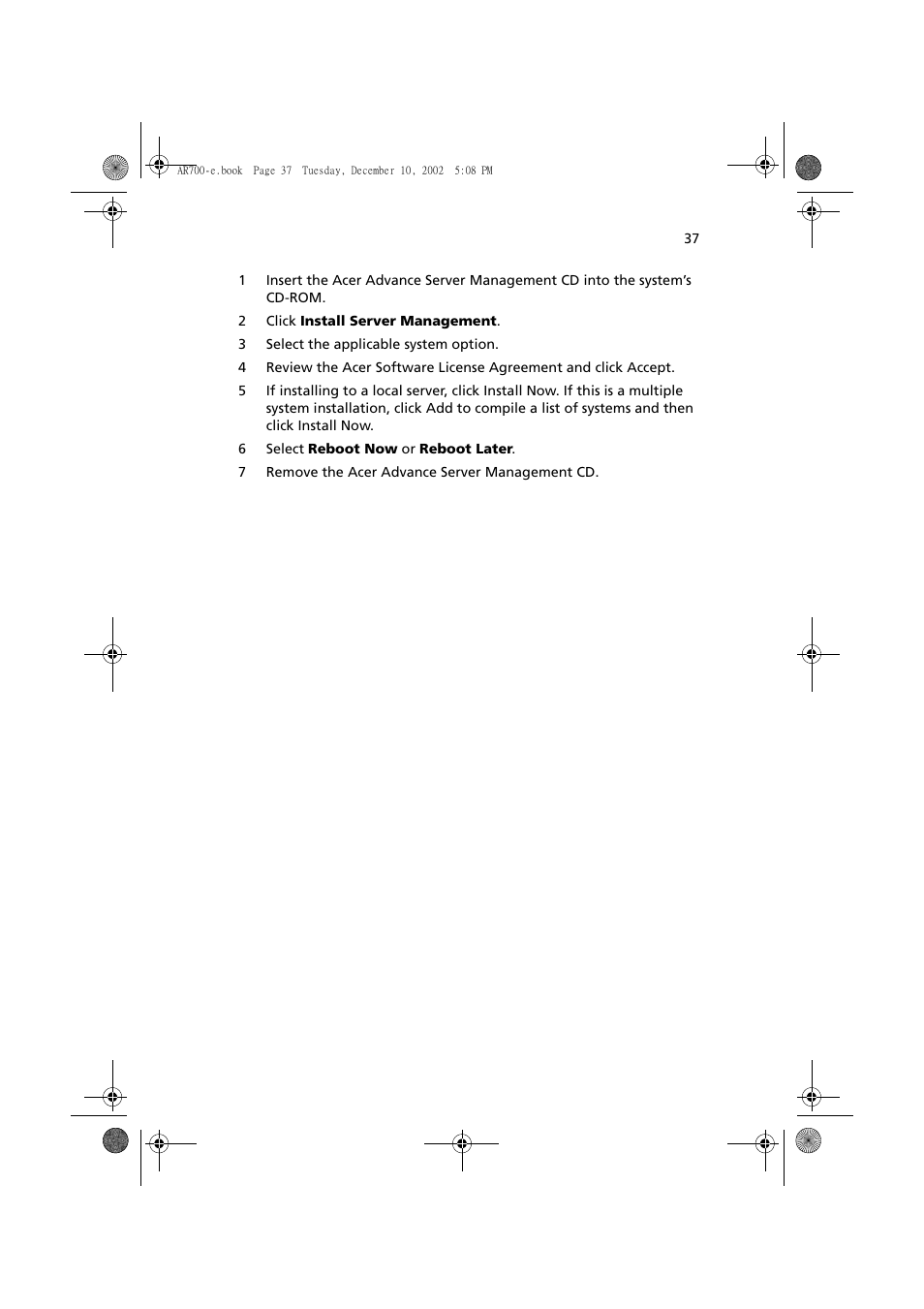 Acer Altos R701 User Manual | Page 47 / 135