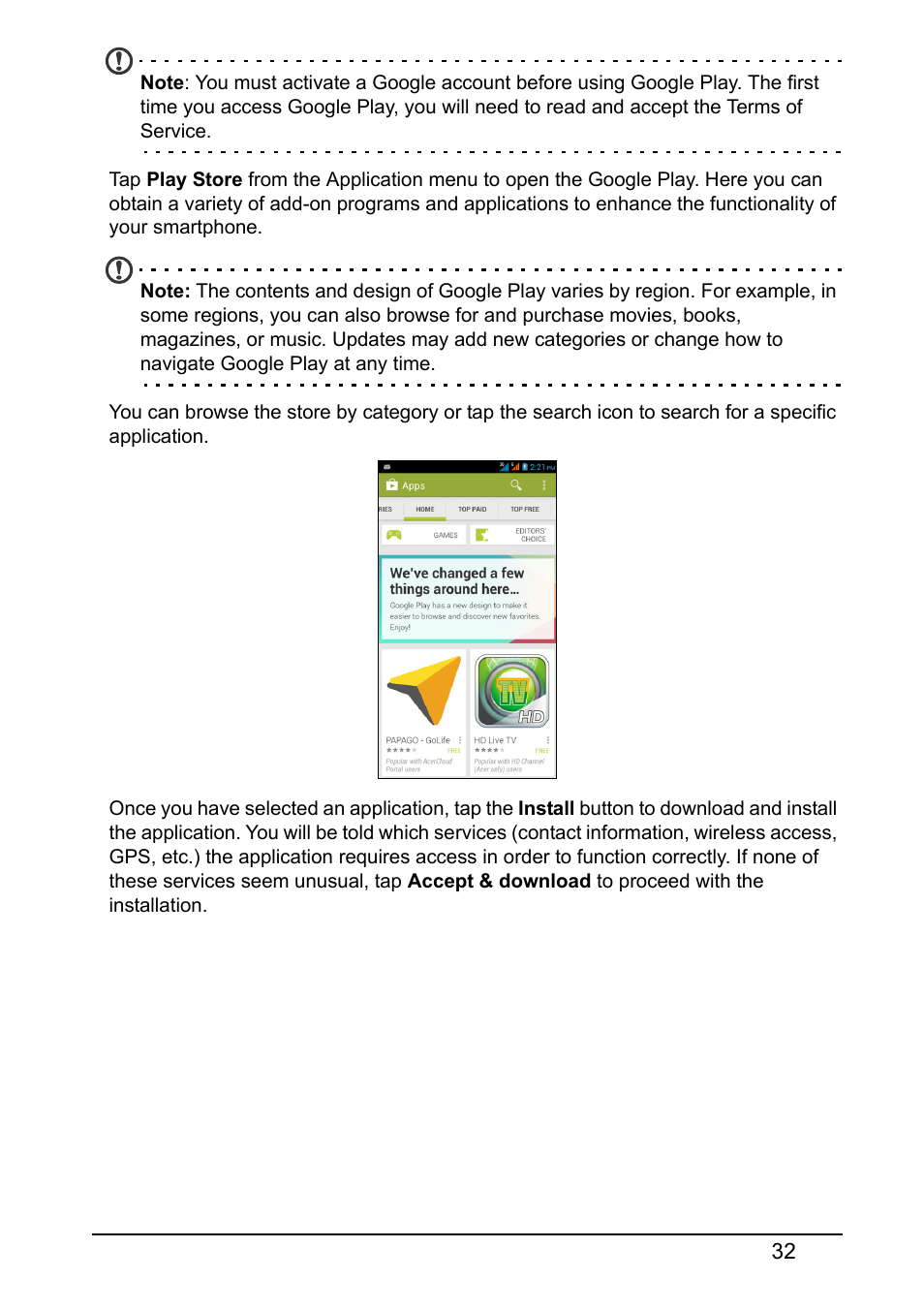 Acer S510 User Manual | Page 32 / 69