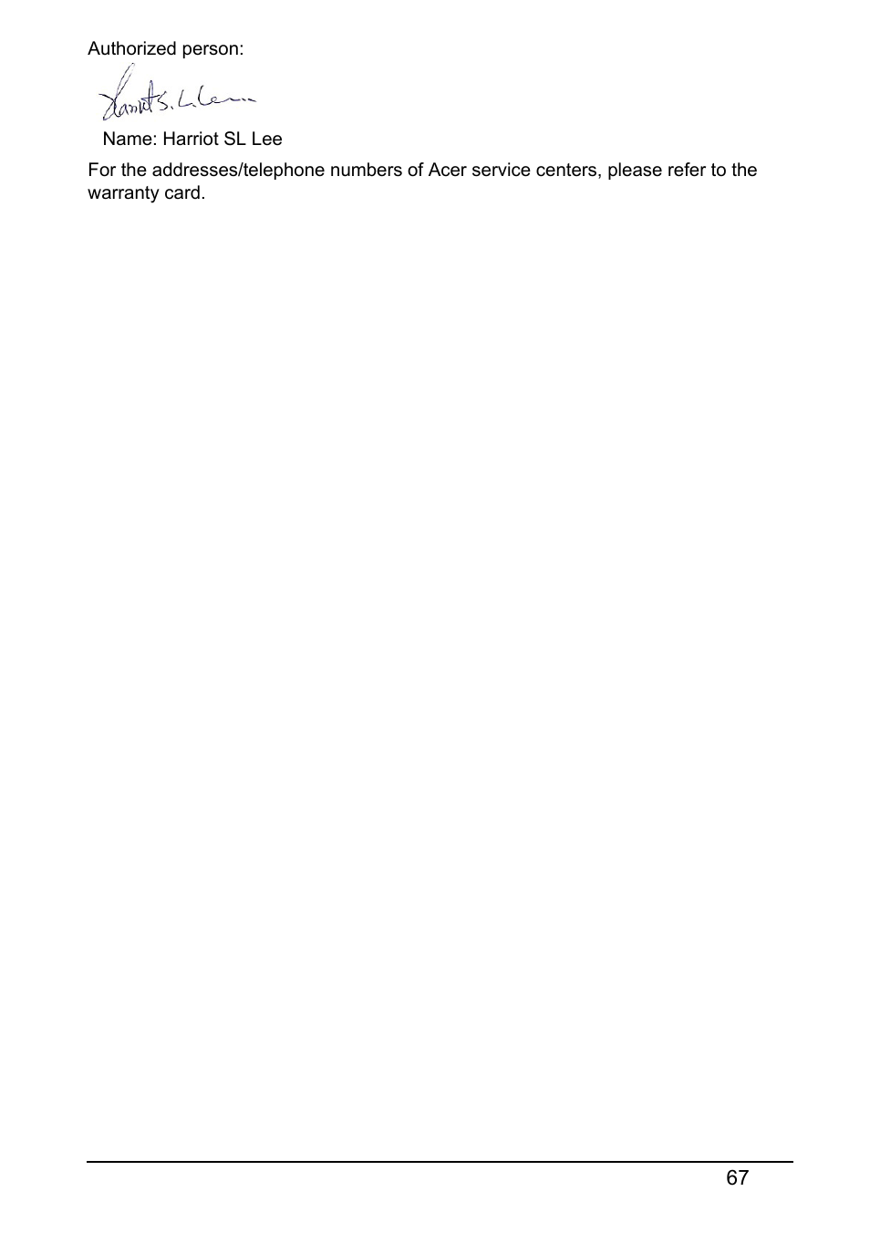 Acer S510 User Manual | Page 67 / 69