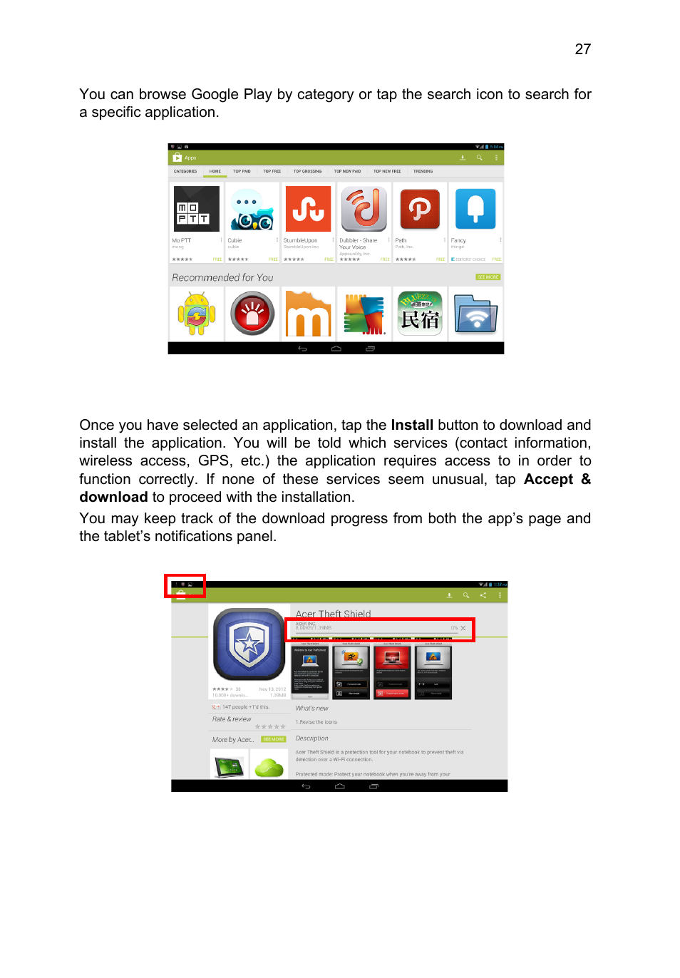 Acer A3-A11 User Manual | Page 27 / 53