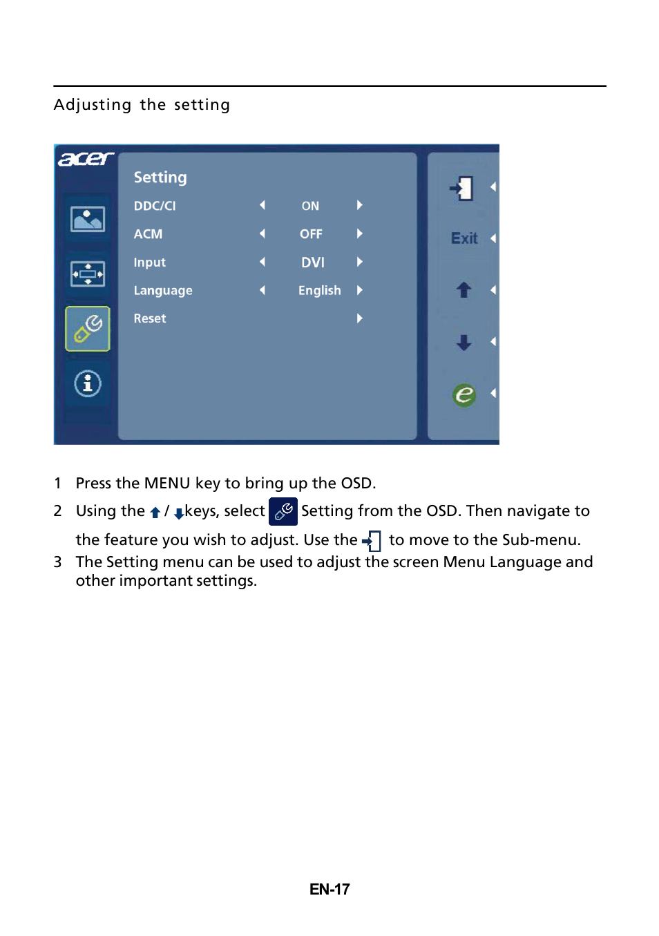 Acer T232HL User Manual | Page 18 / 23