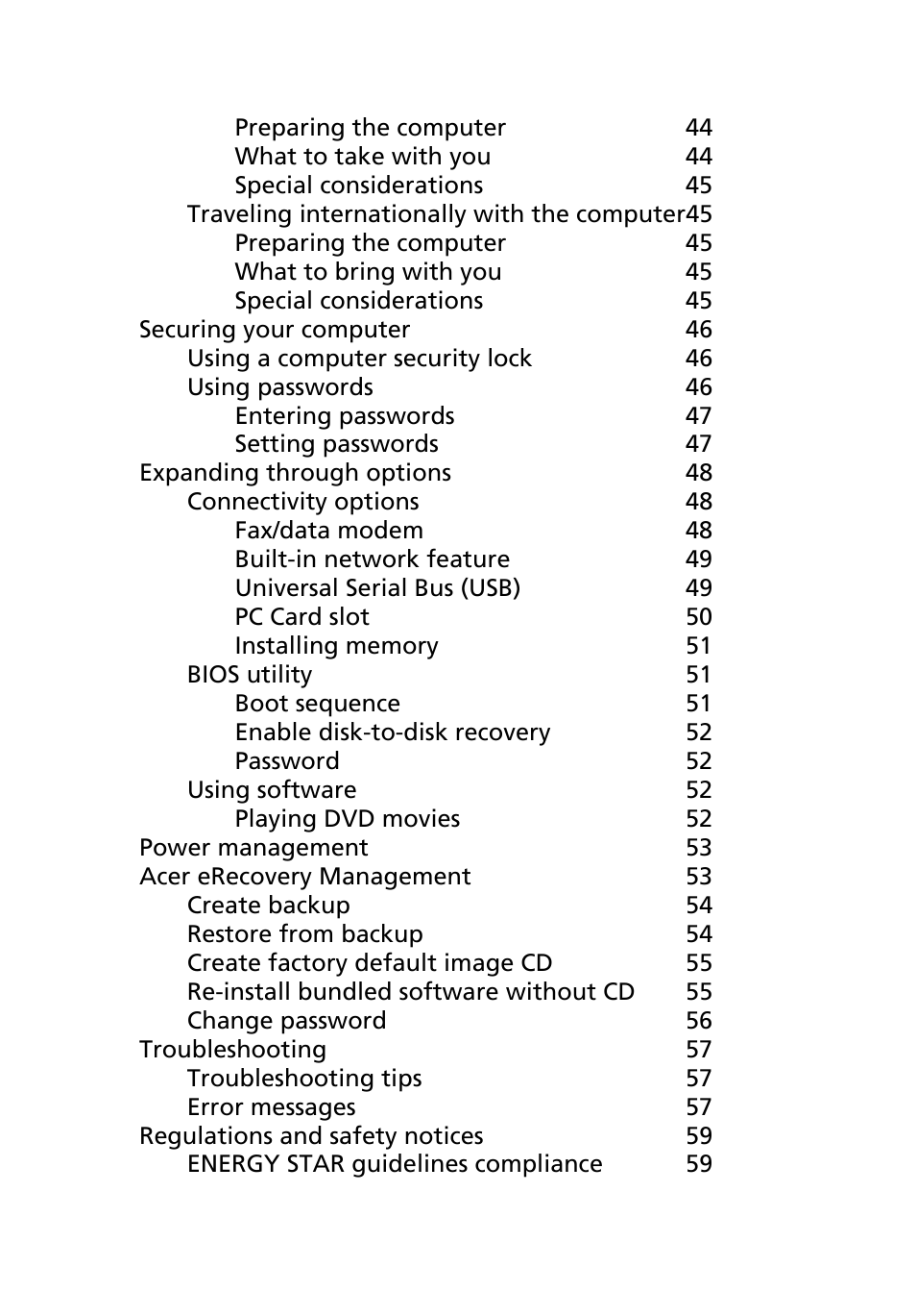 Acer Aspire 5040 User Manual | Page 9 / 82