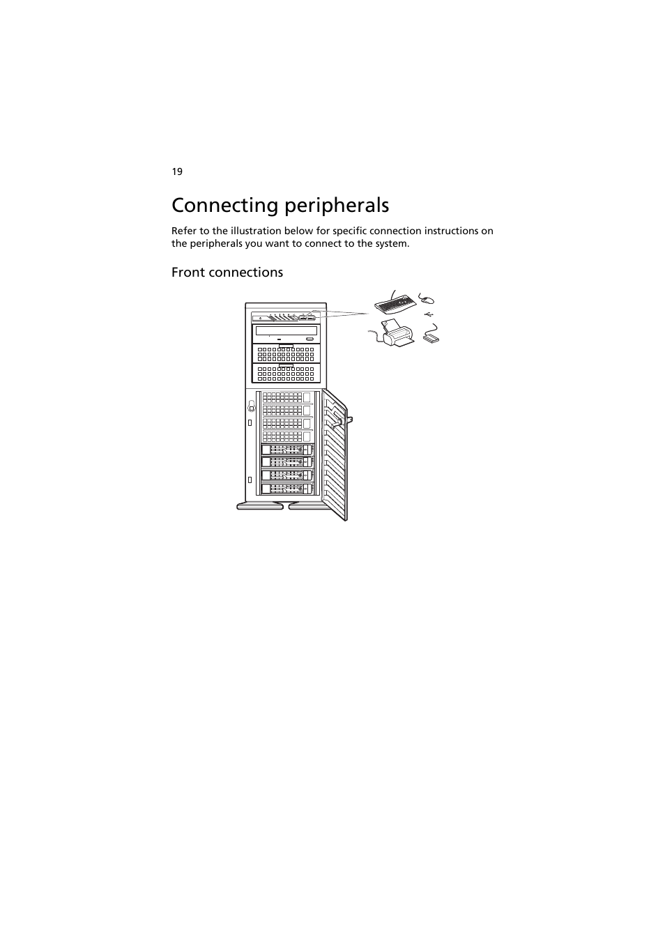 Connecting peripherals | Acer AT150 F1 User Manual | Page 31 / 182