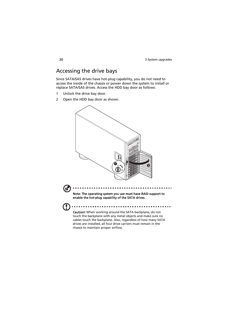 Accessing the drive bays | Acer AT150 F1 User Manual | Page 42 / 182