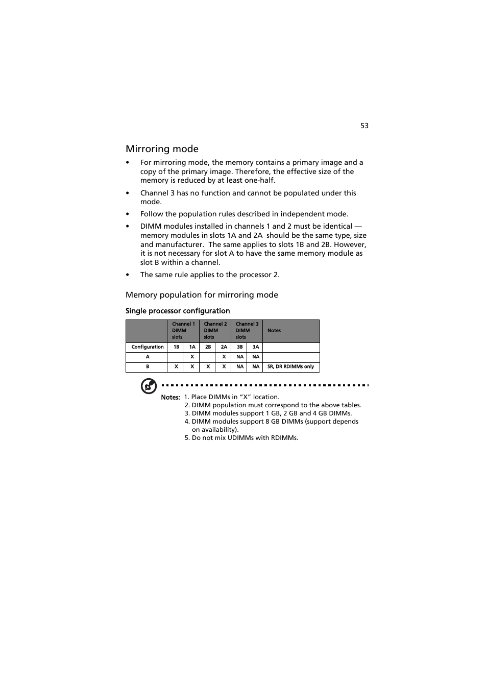 Mirroring mode | Acer AT150 F1 User Manual | Page 65 / 182