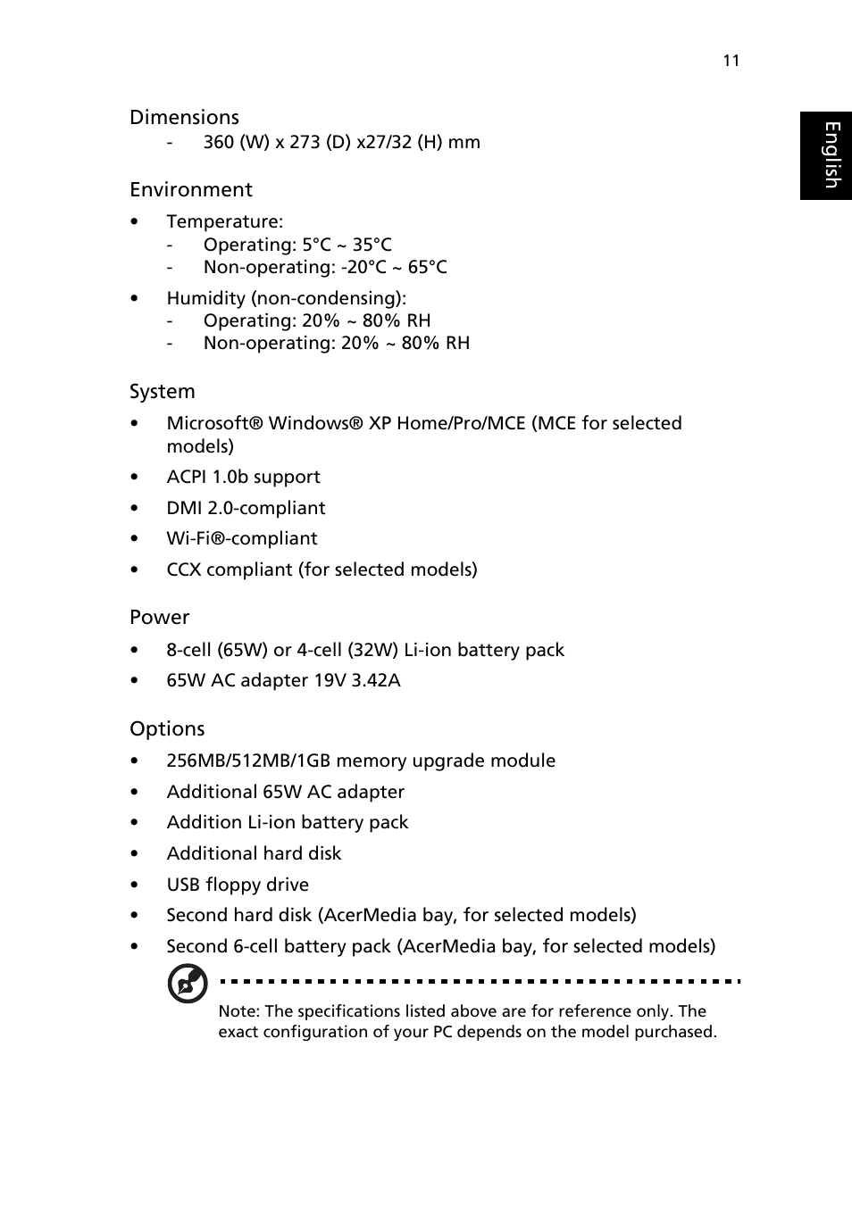 Acer Extensa 4100 User Manual | Page 21 / 86