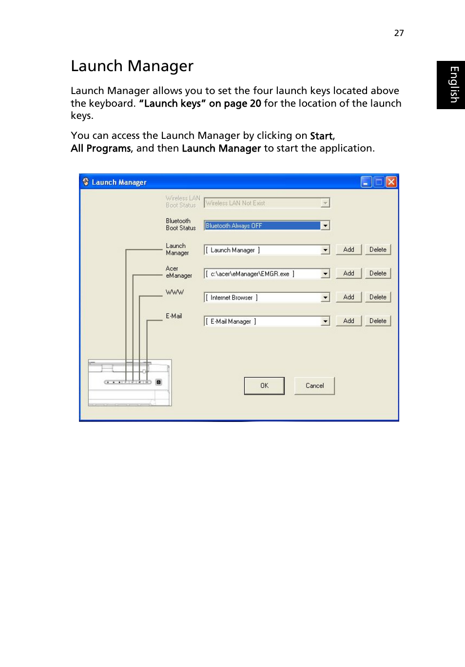 Launch manager | Acer Extensa 4100 User Manual | Page 37 / 86