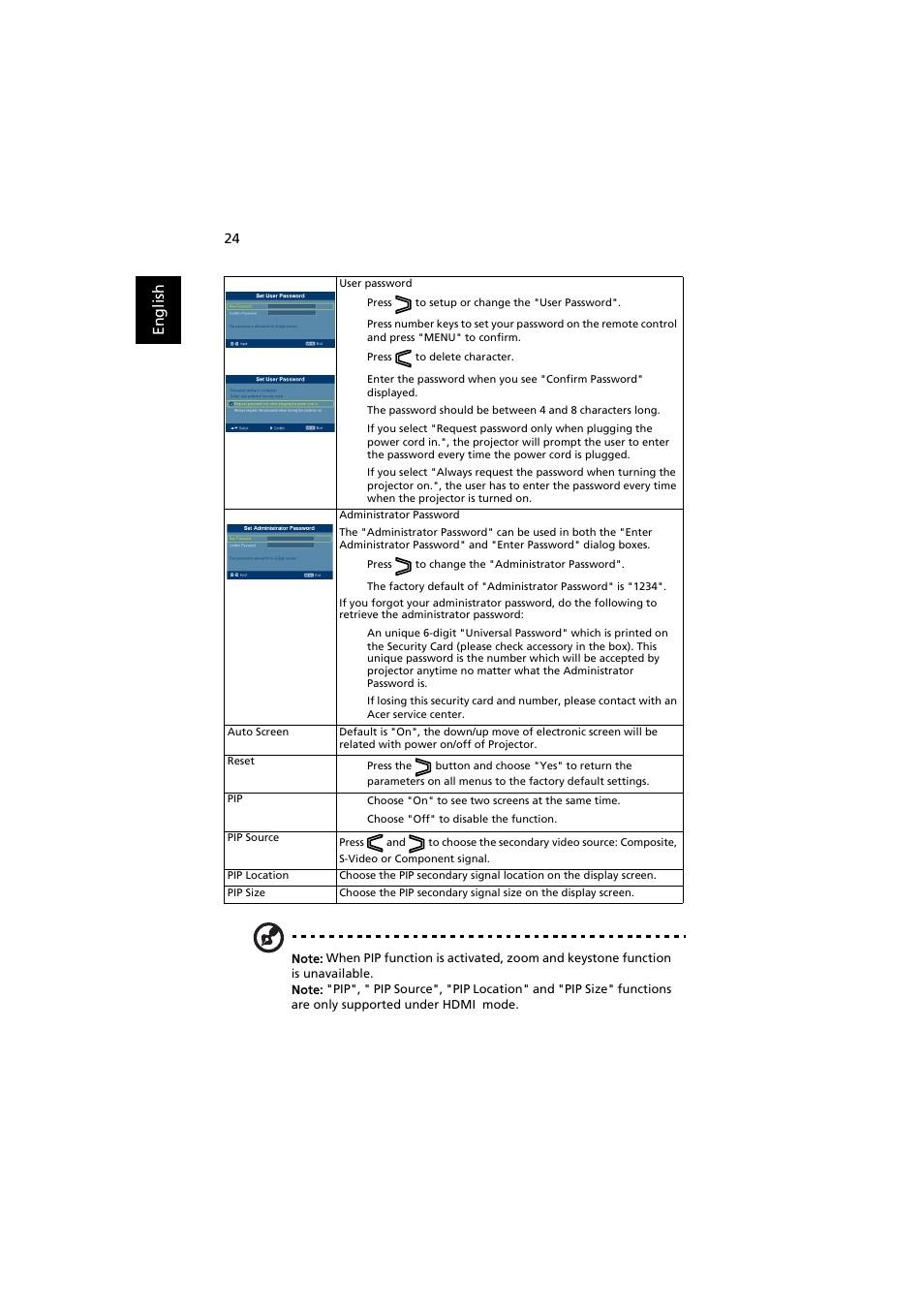 Acer H6500 User Manual | Page 34 / 56