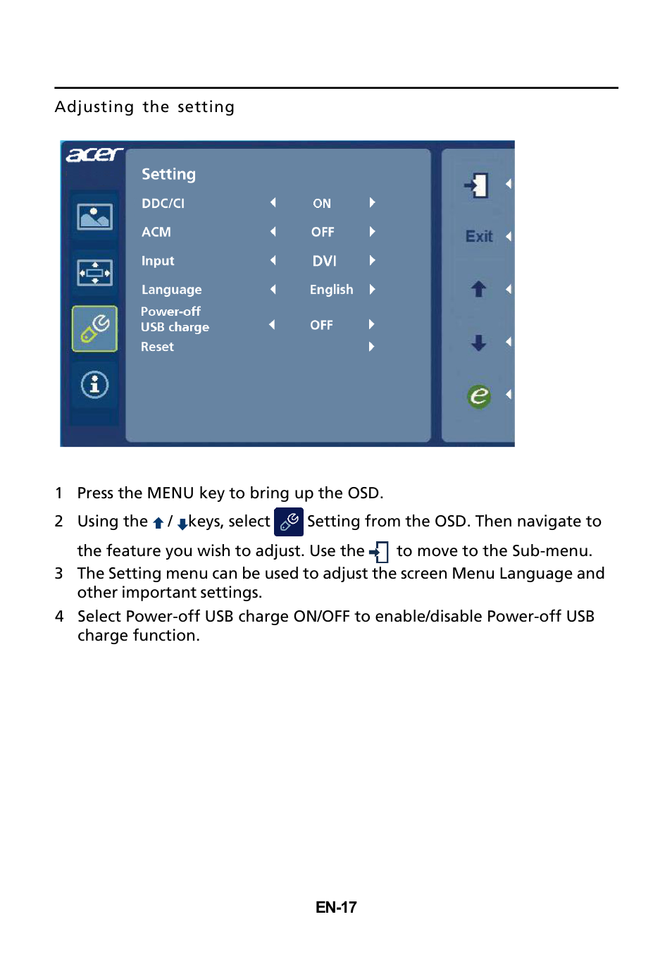 Acer T272HL User Manual | Page 18 / 25