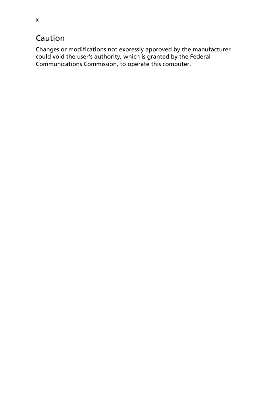 Caution | Acer AB460 F1 User Manual | Page 10 / 618