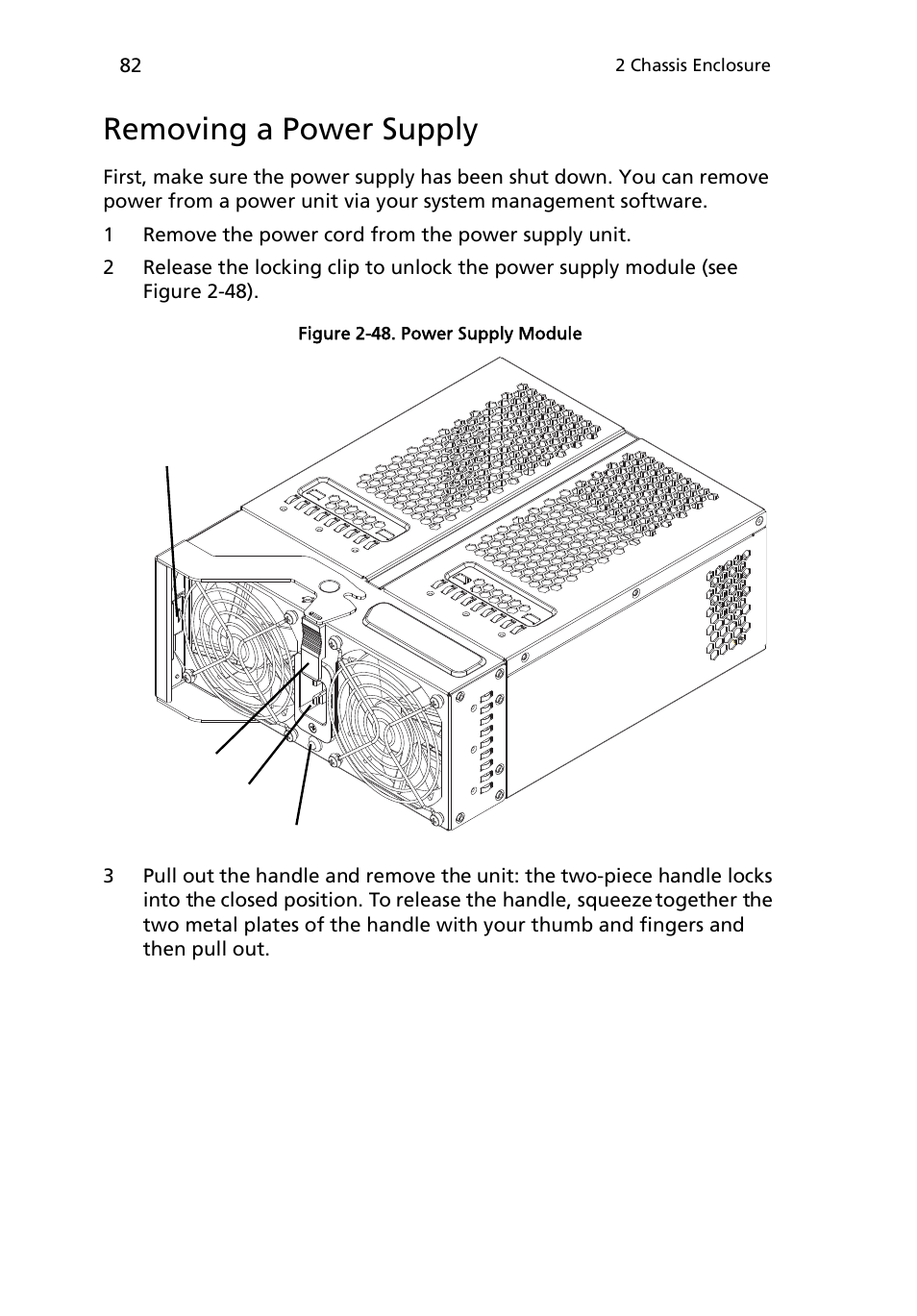 Removing a power supply | Acer AB460 F1 User Manual | Page 102 / 618
