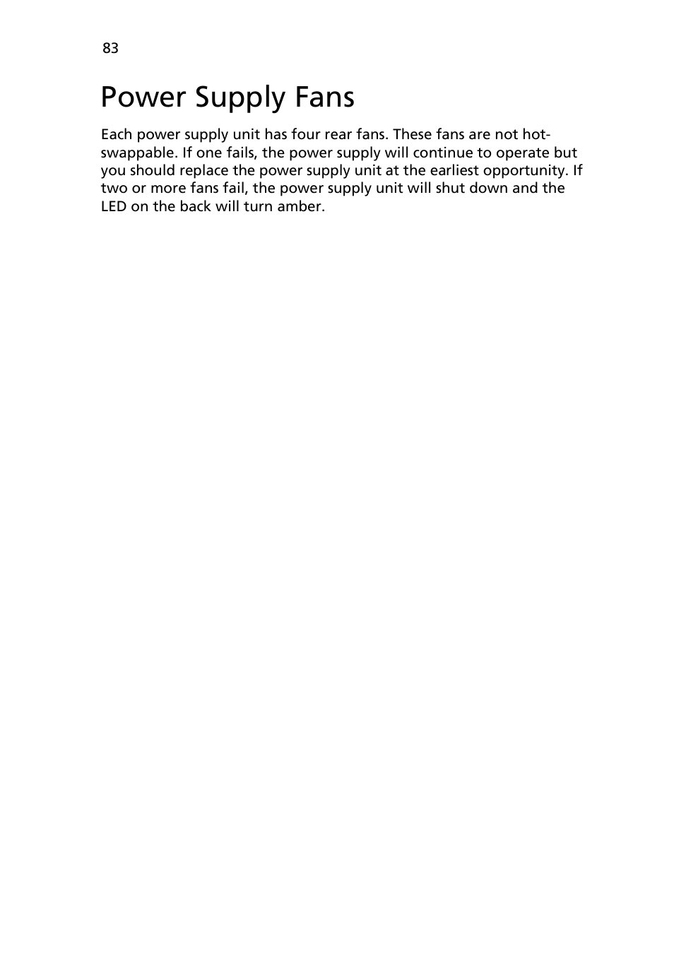 Power supply fans | Acer AB460 F1 User Manual | Page 103 / 618