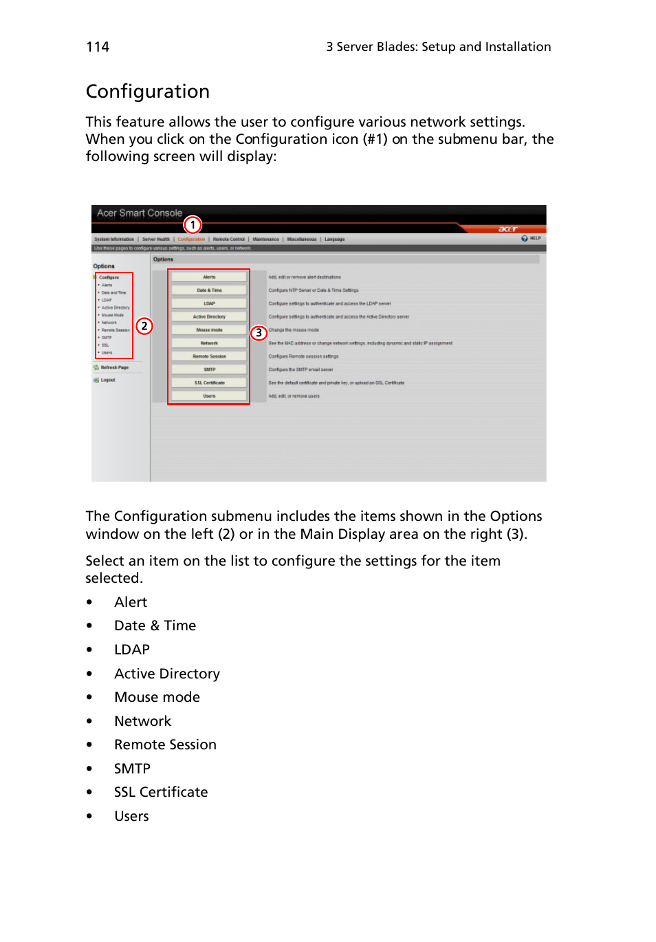 Configuration | Acer AB460 F1 User Manual | Page 134 / 618