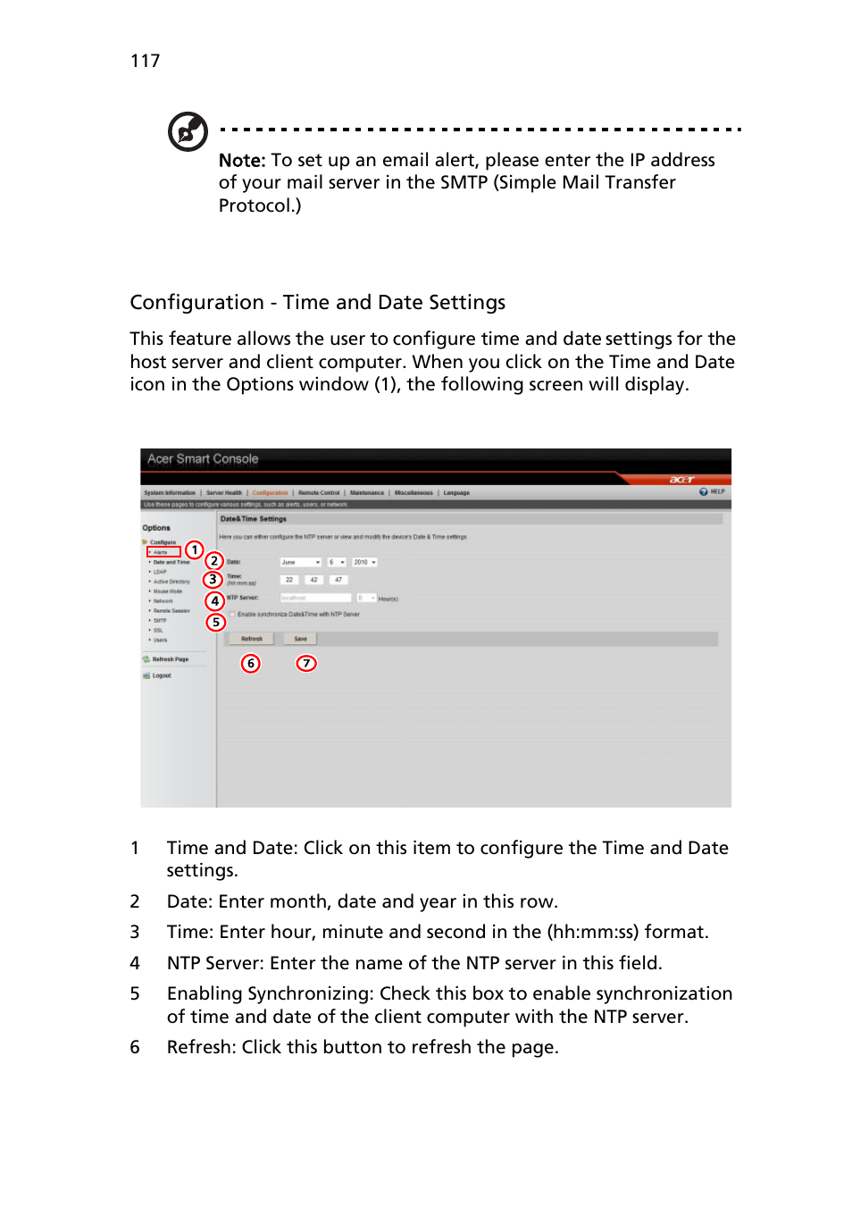 Configuration - time and date settings | Acer AB460 F1 User Manual | Page 137 / 618