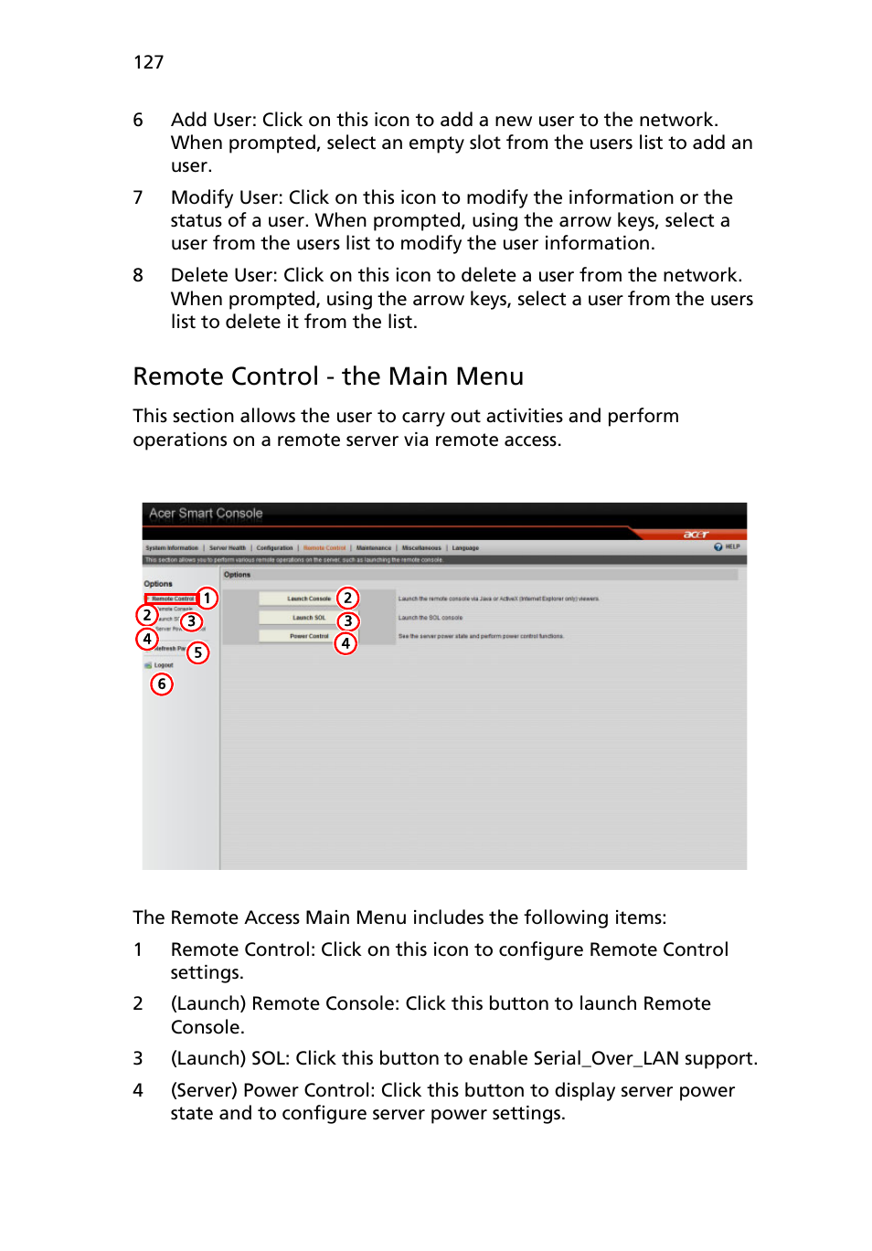 Remote control - the main menu | Acer AB460 F1 User Manual | Page 147 / 618