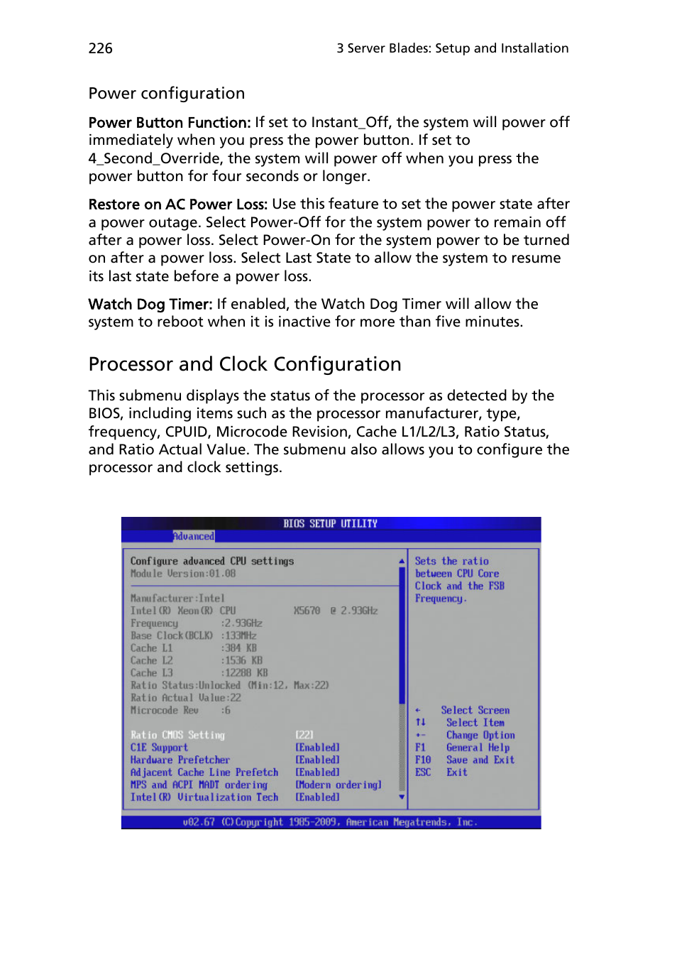 Processor and clock configuration | Acer AB460 F1 User Manual | Page 246 / 618