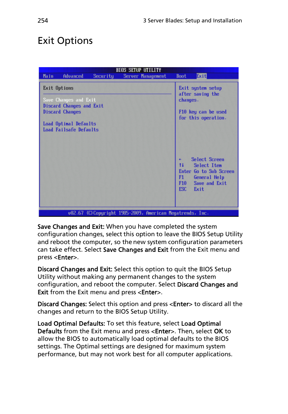 Exit options | Acer AB460 F1 User Manual | Page 274 / 618