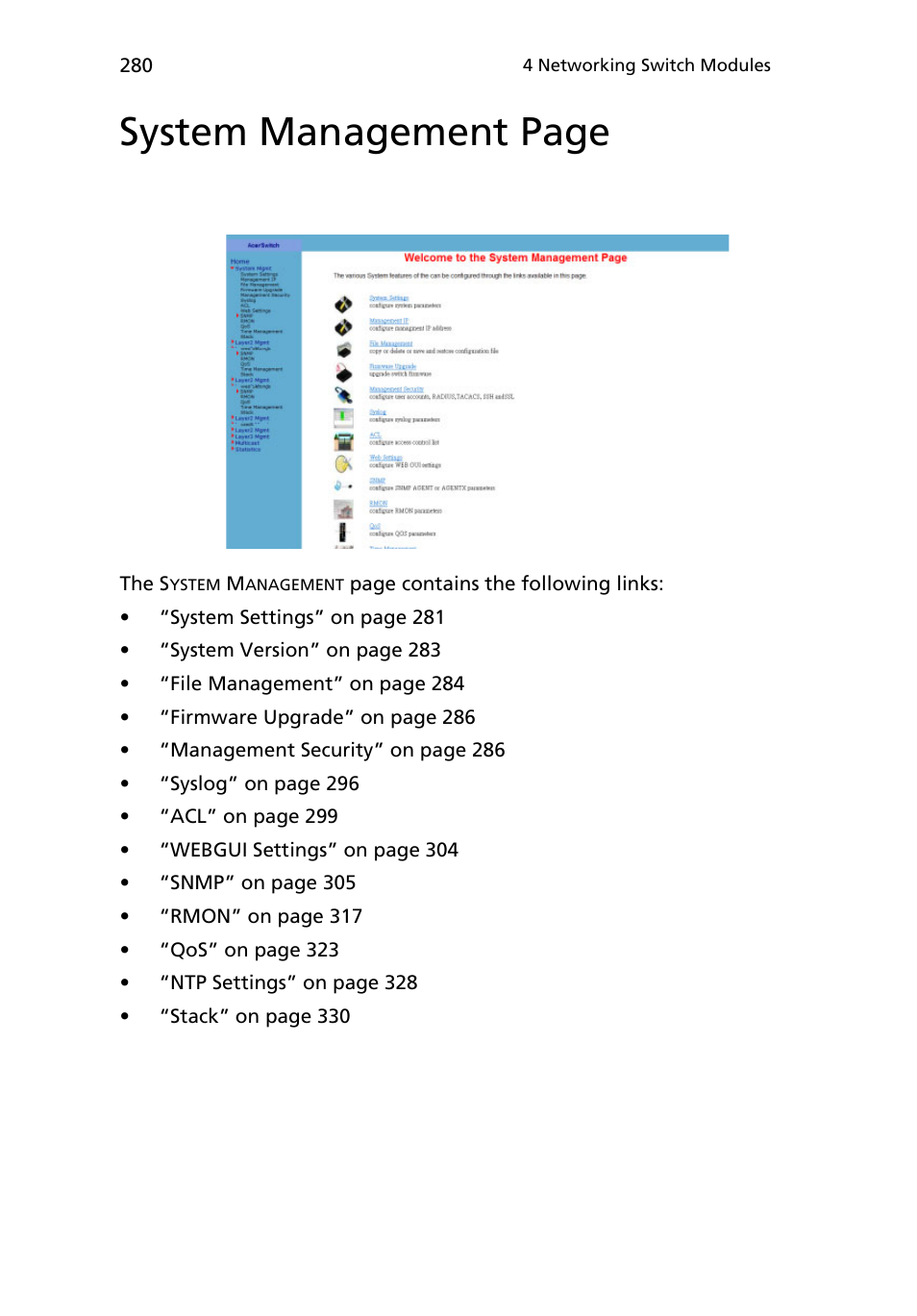 System management page | Acer AB460 F1 User Manual | Page 300 / 618