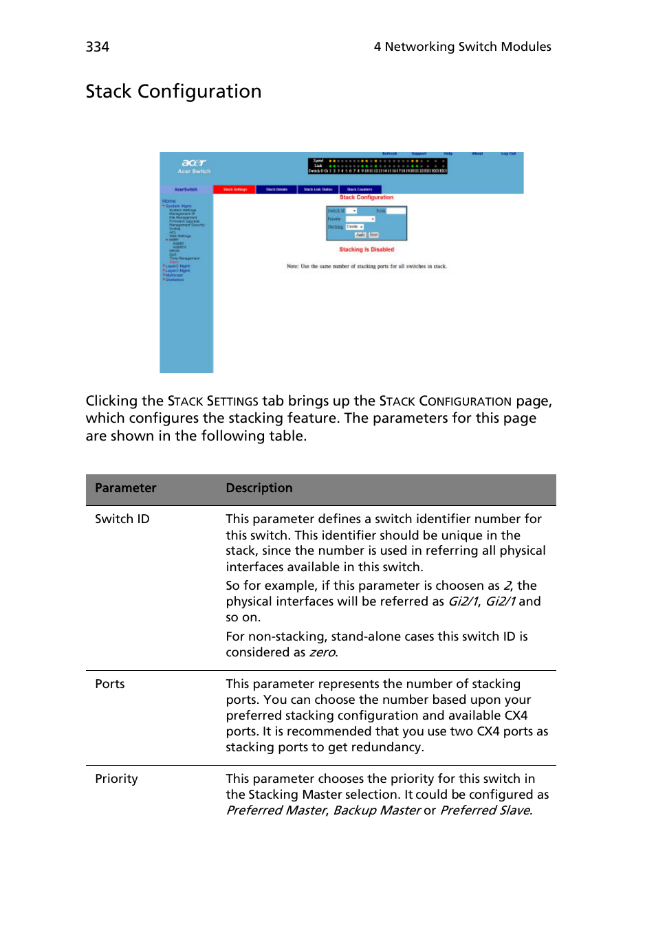 Stack configuration | Acer AB460 F1 User Manual | Page 354 / 618