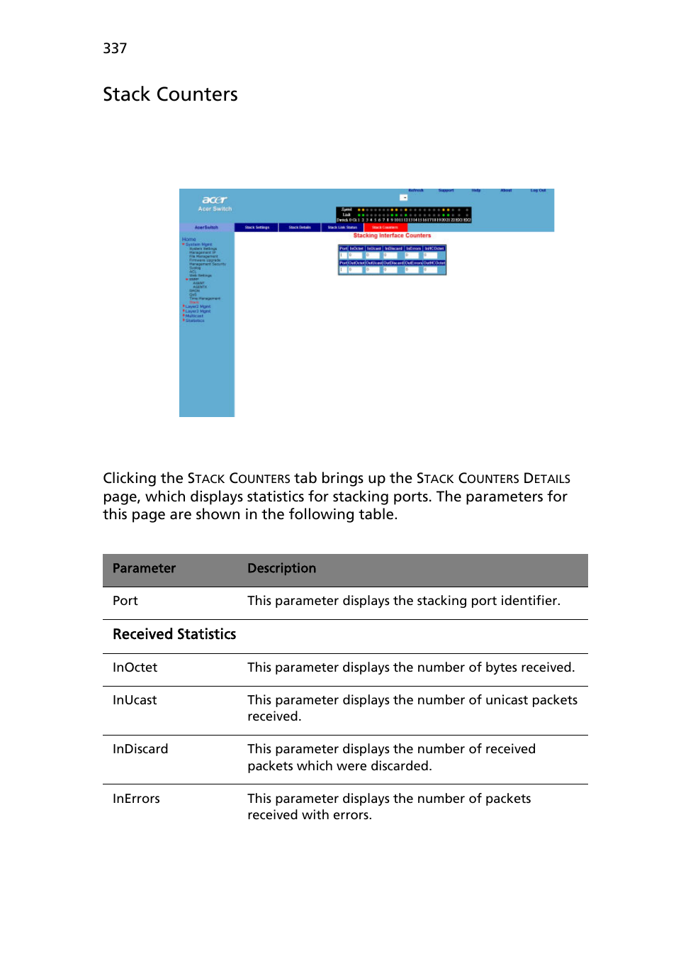 Stack counters | Acer AB460 F1 User Manual | Page 357 / 618