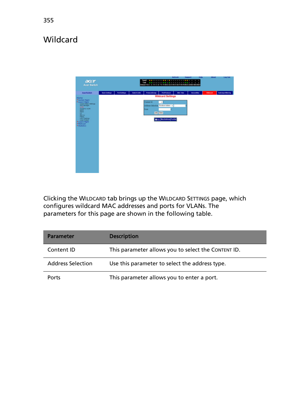 Wildcard | Acer AB460 F1 User Manual | Page 375 / 618