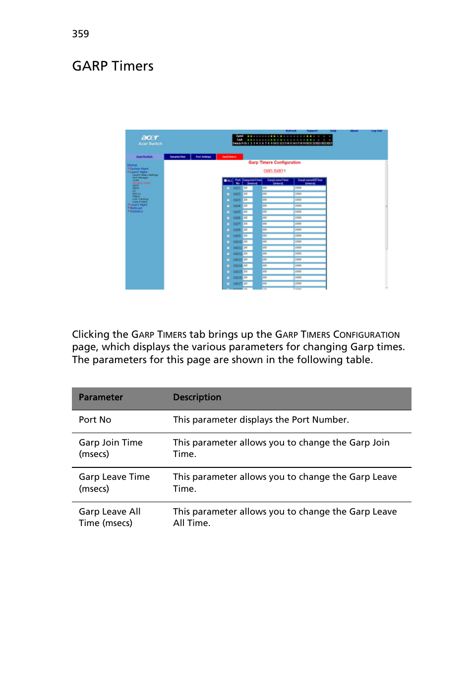 Garp timers | Acer AB460 F1 User Manual | Page 379 / 618