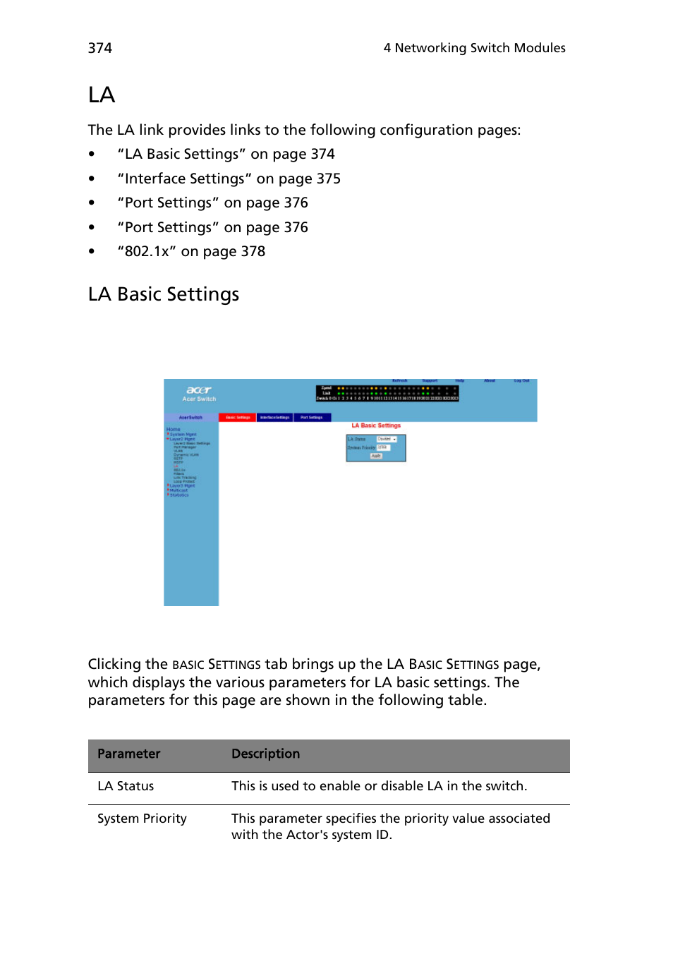 La basic settings | Acer AB460 F1 User Manual | Page 394 / 618